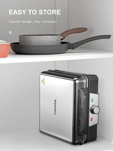 Thumbnail 4 de VINATO Gofrera 1200W para 4 gofres 🧇