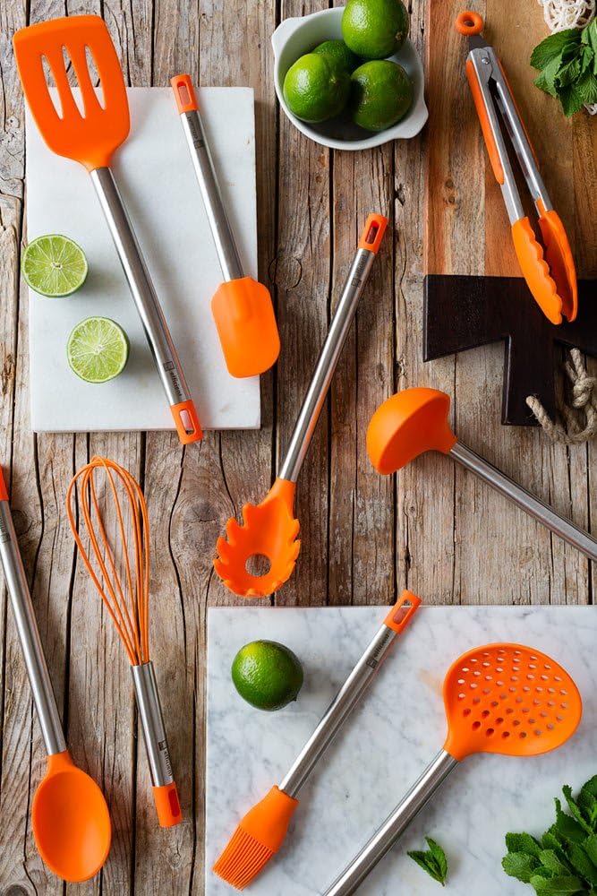 Thumbnail 1 de BRA Efficient Espumadera de Cocina, Acero Inoxidable y Silicona 🍳 36.5 cm