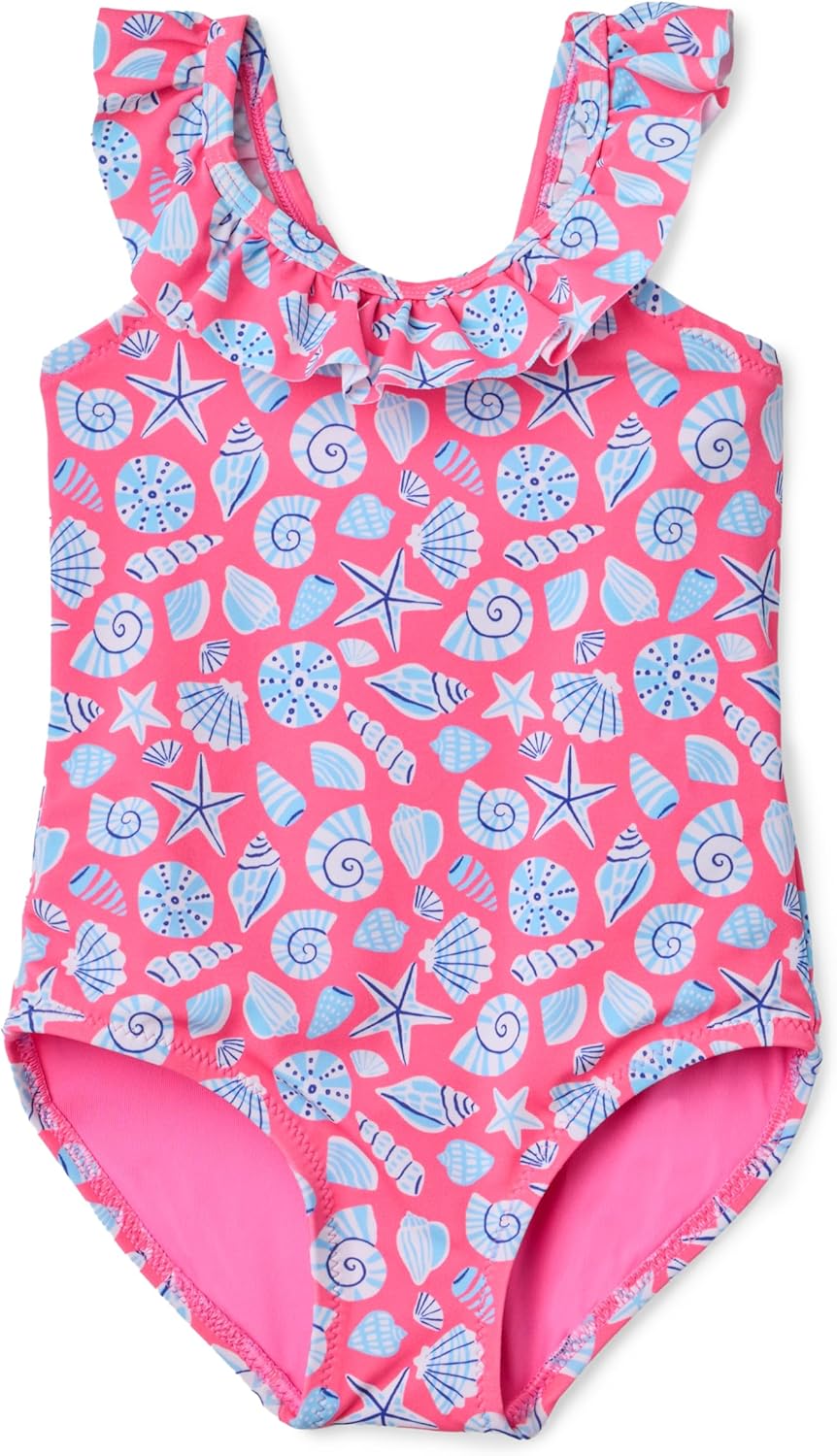 Thumbnail 6 de Amazon Essentials Girls' Frill-Trimmed One-Piece Swimsuit