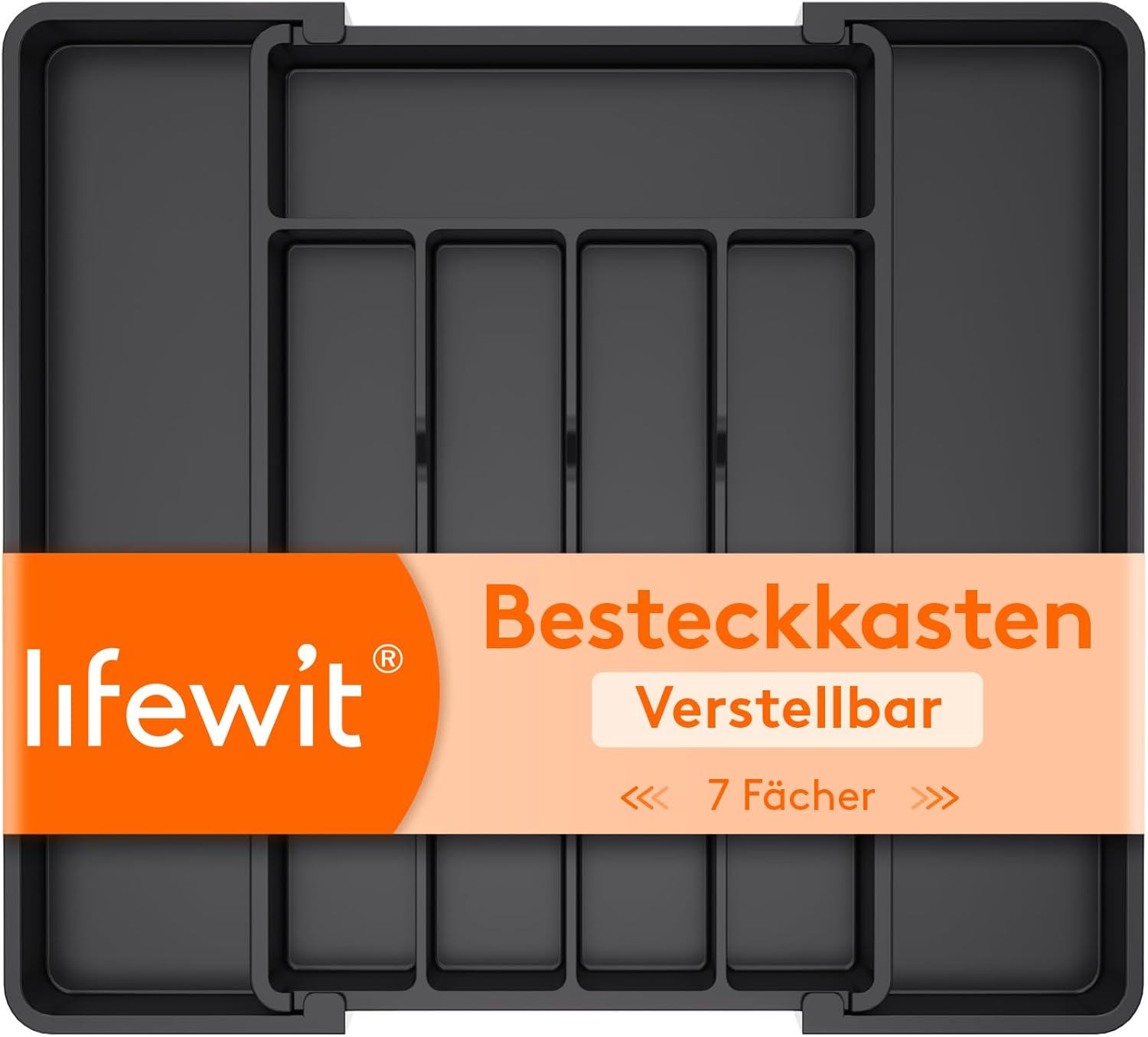 Lifewit Besteckkasten verstellbar 41 cm 🍽