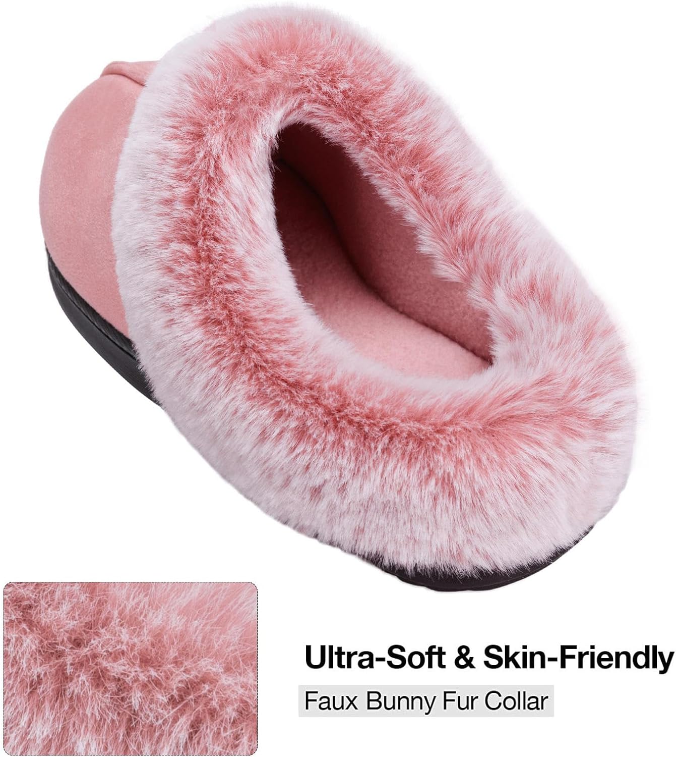 Thumbnail 4 de VeraCosy Women's Classic Suede Slippers Memory Foam