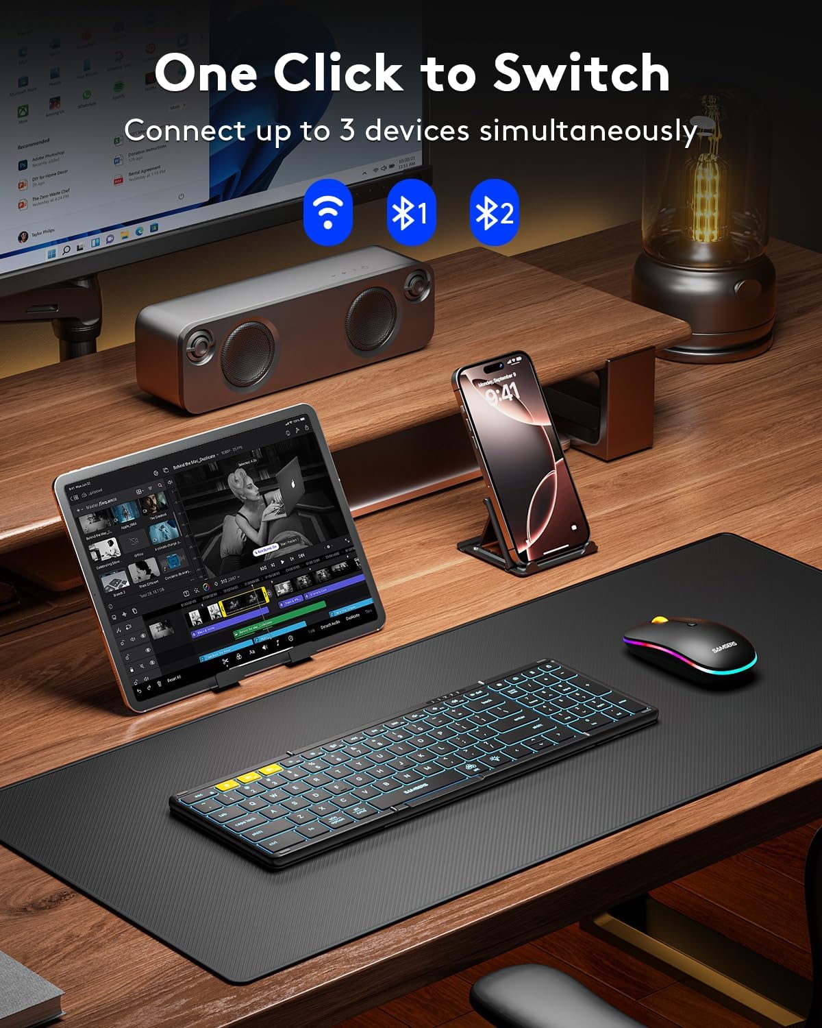 Detalle de Samsers Foldable Keyboard 13.5x4.5 in ⌨