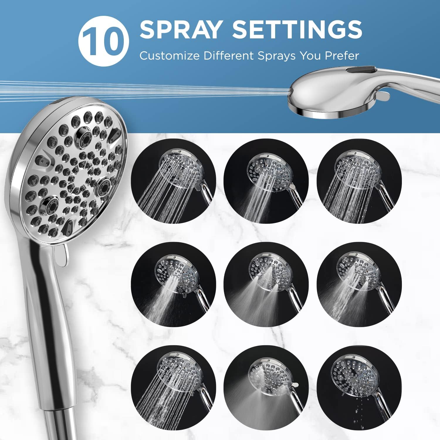 Thumbnail 5 de MakeFit Dual Handheld Shower Head Combo ⌚💧