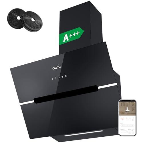 Detalle de Ciarra CBCB6736F — Hotte inclinée 60 cm (A+++), Wi‑Fi et Commande Tactile