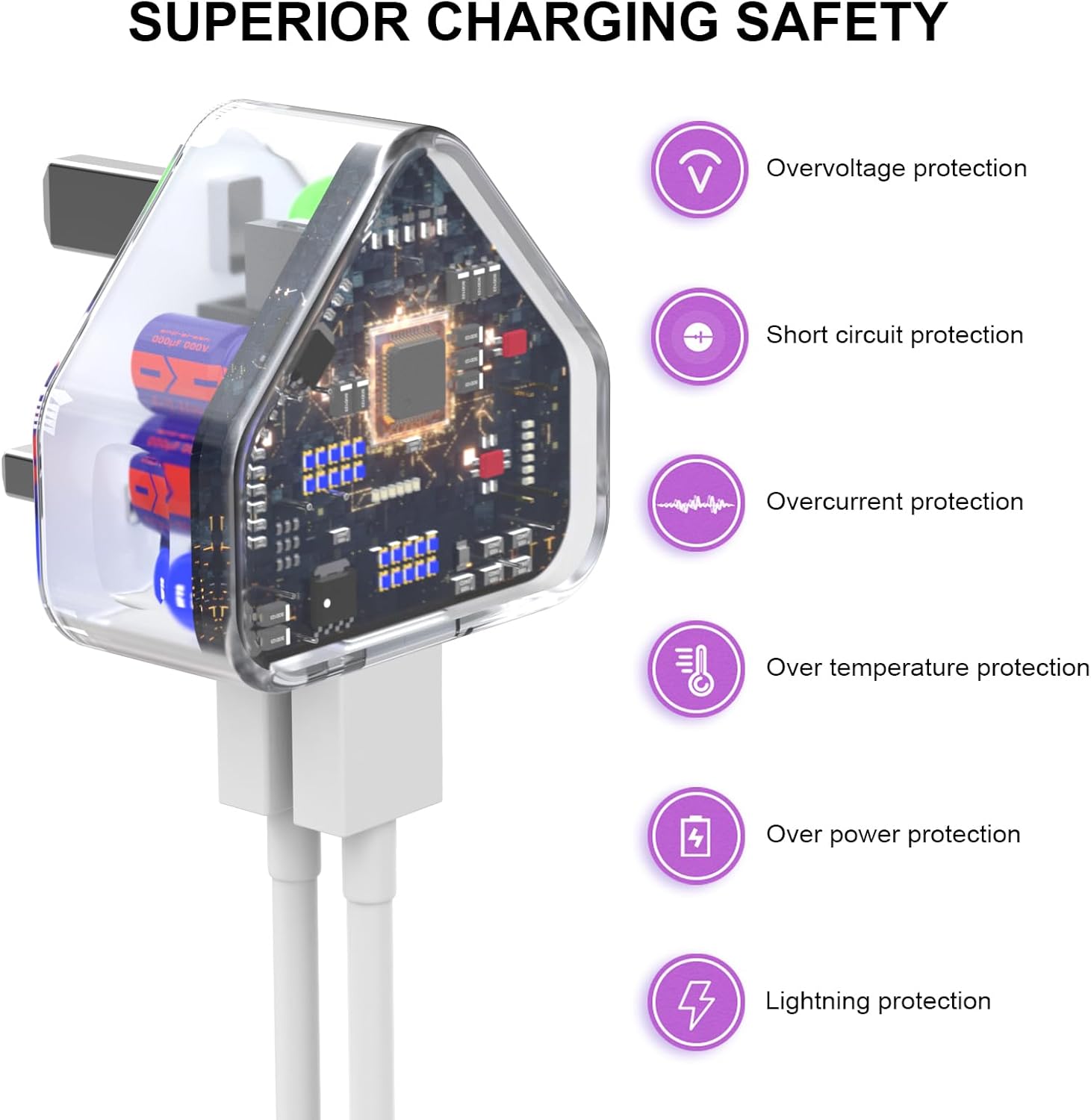Detalle de Apple iPhone Charger 2.4A 2‑pack with 4 Lightning Cables