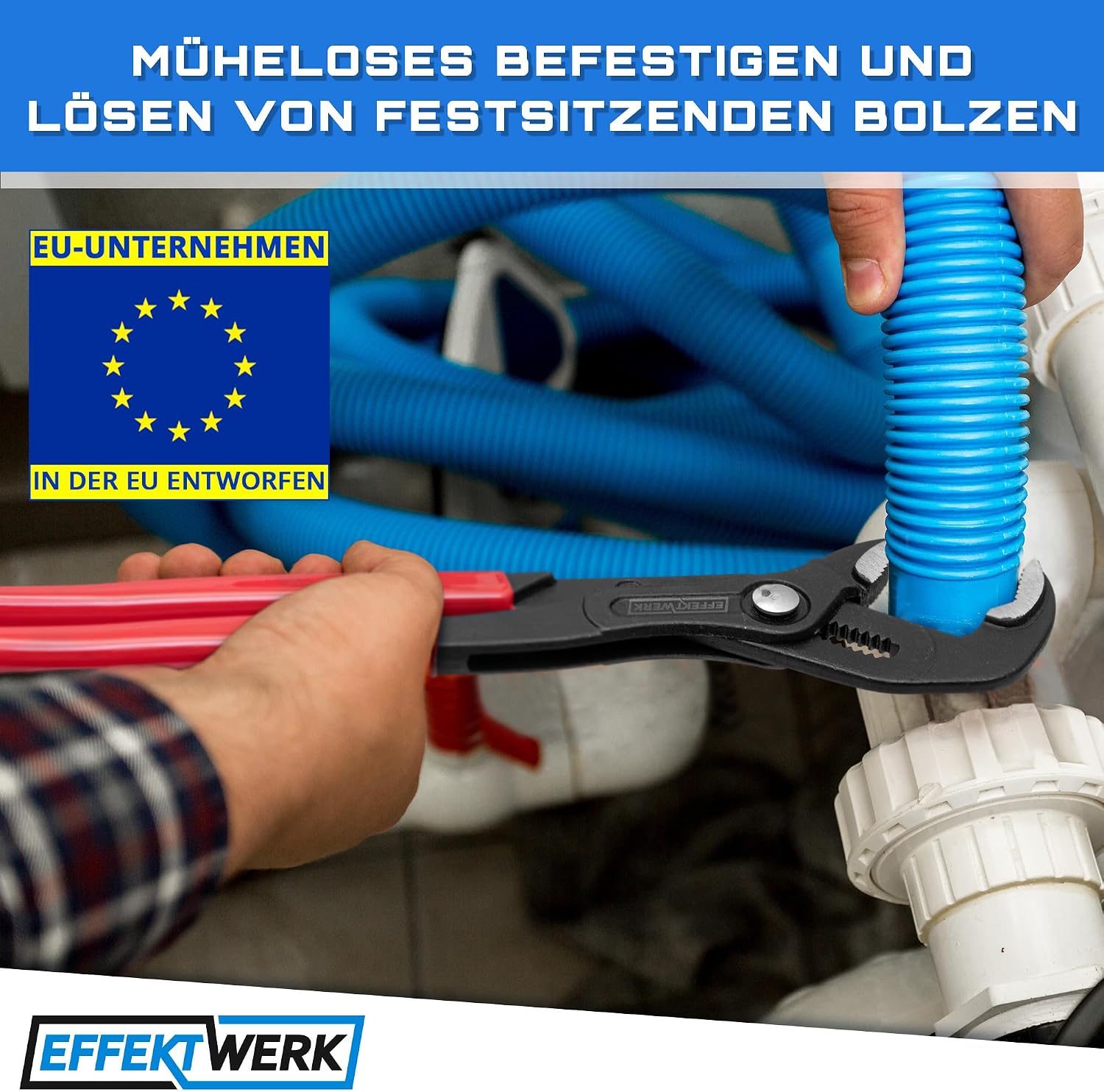 Detalle 2 de EffektWerk Wasserpumpenzangen Set 18, 25, 30 cm
