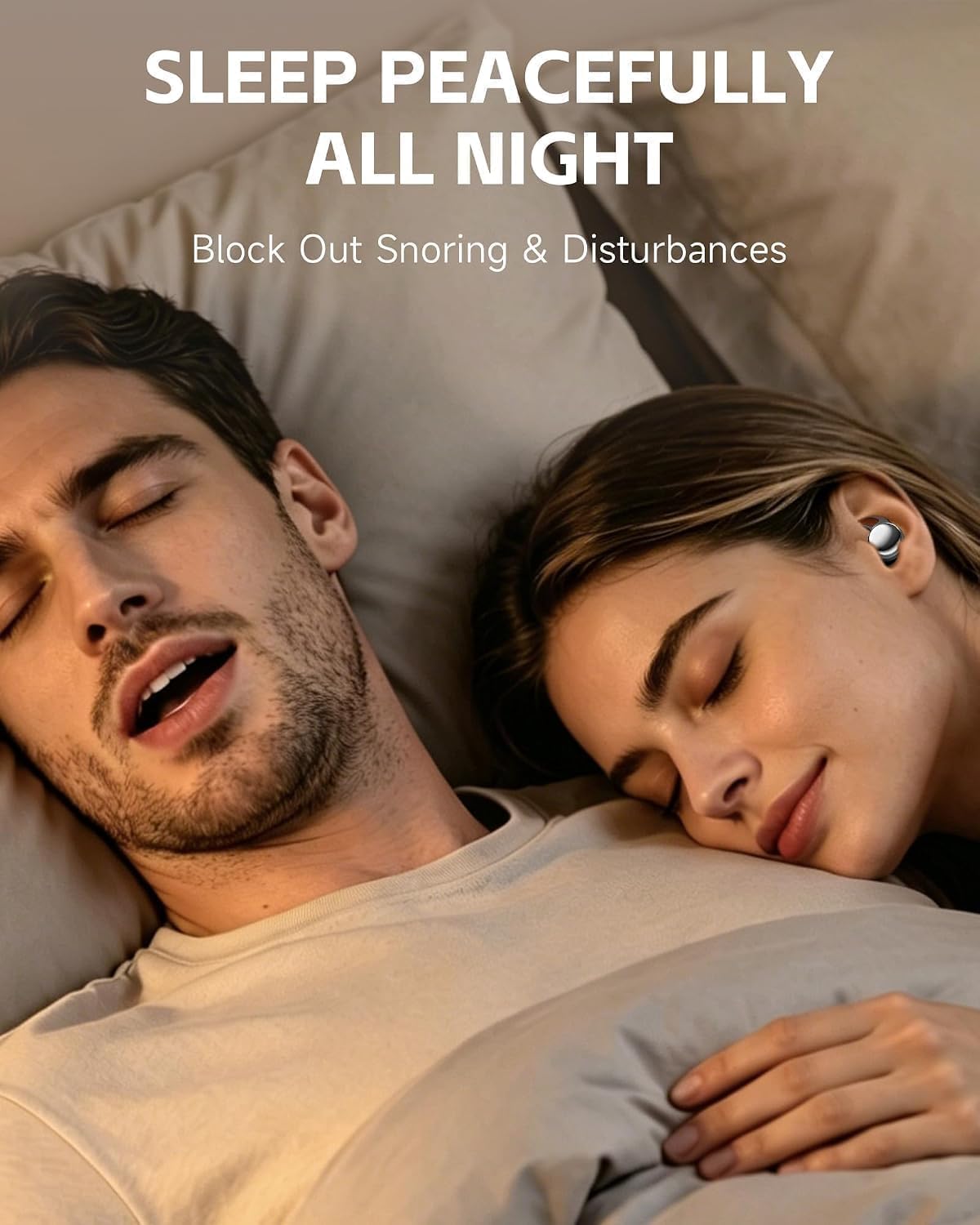 Detalle 2 de Paekole Sleep Earbuds with 43dB Noise Cancellation