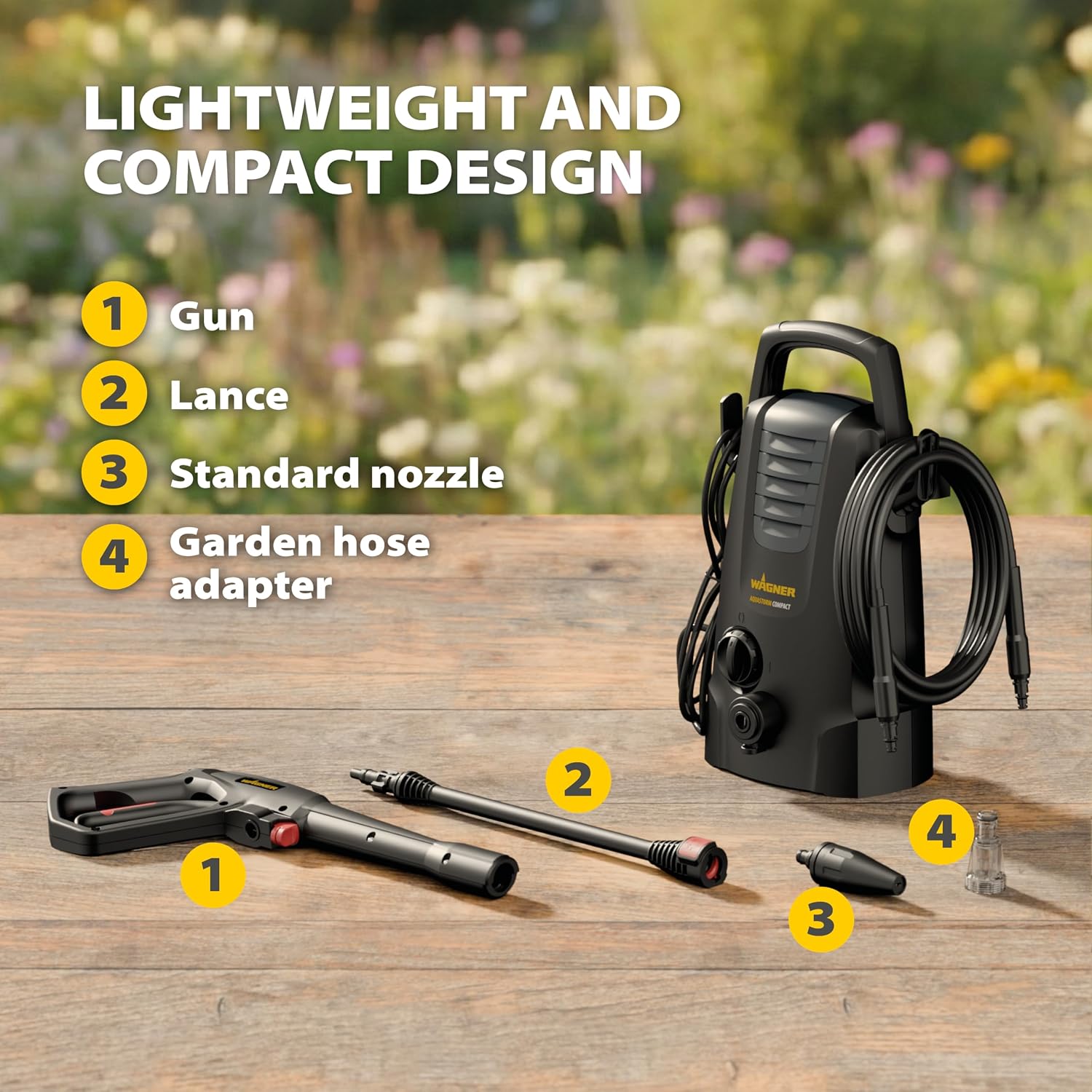 Detalle de WAGNER AQUASTORM COMPACT: Compact pressure washer for effortless cleaning