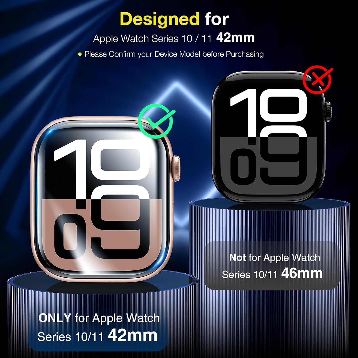 Thumbnail 1 de LK 6-Pack 42mm TPU Screen Protectors for Apple Watch Series 12/11/10