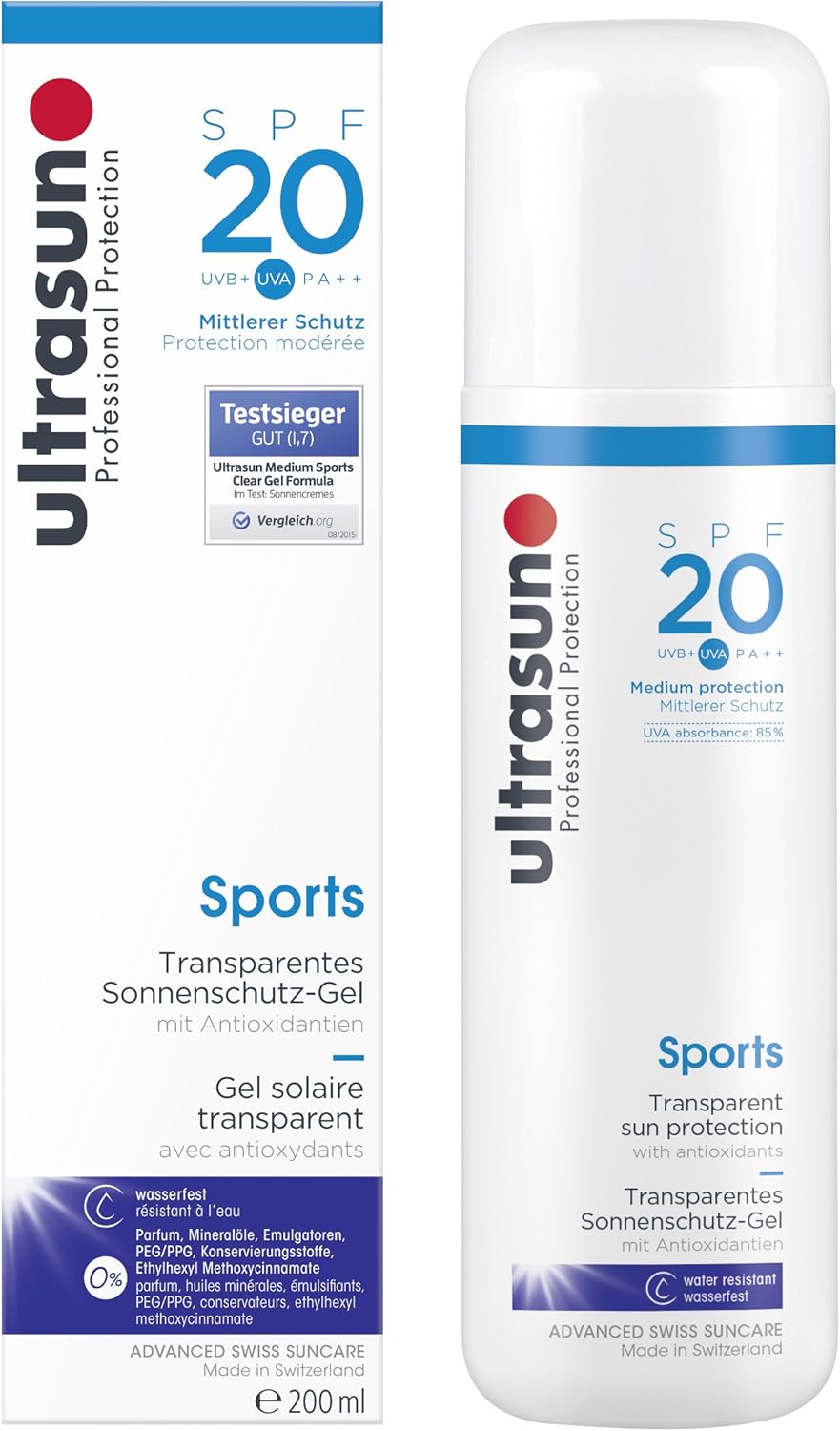 Thumbnail 1 de Ultrasun 20SPF Sport fast-absorbing transparent gel sunscreen