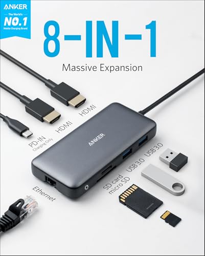 Thumbnail 1 de Anker Hub USB C 8 en 1 PowerExpand 🌟 Conectividad total para MacBook Pro