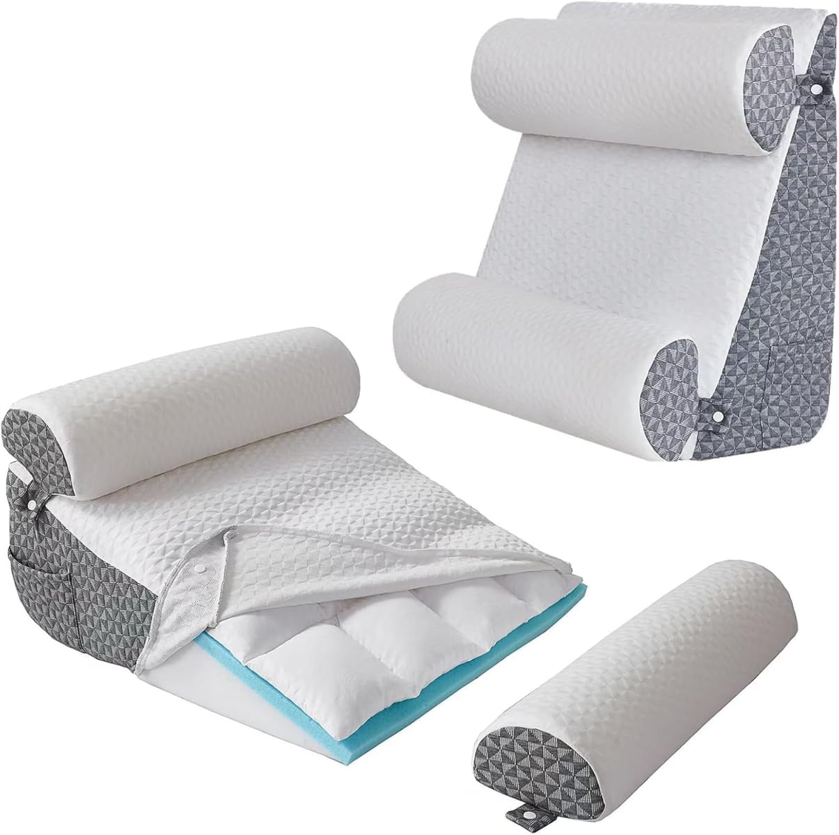 Thumbnail 6 de JORNH 3pcs Wedge Pillow Support Cushion: Memory Foam Incline Bed Wedge for GERD, Snoring, Back and Leg Pain