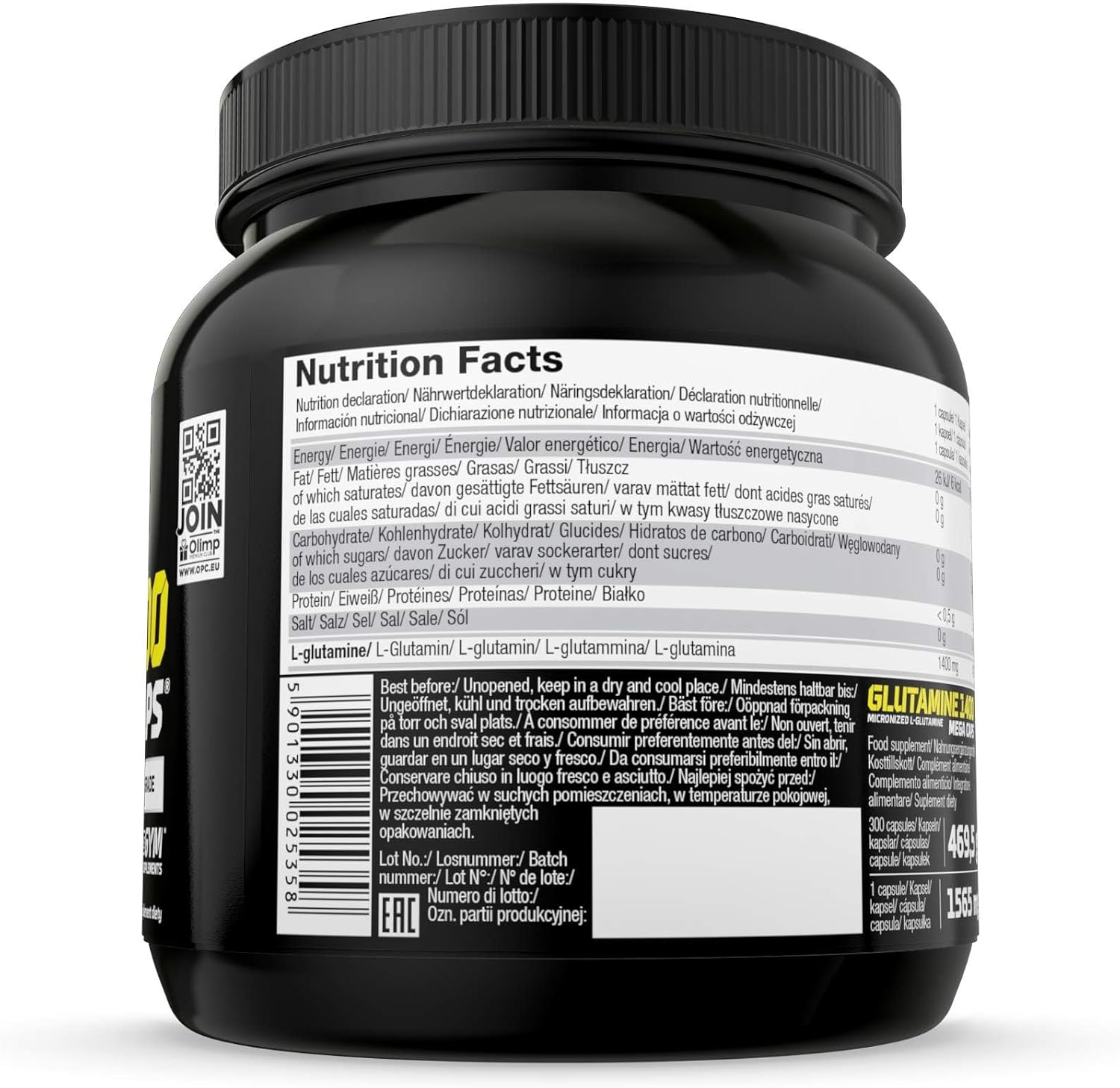 Thumbnail 1 de Olimp Glutamine Mega Caps 💪 - 300 Cápsulas de Sport Nutrition