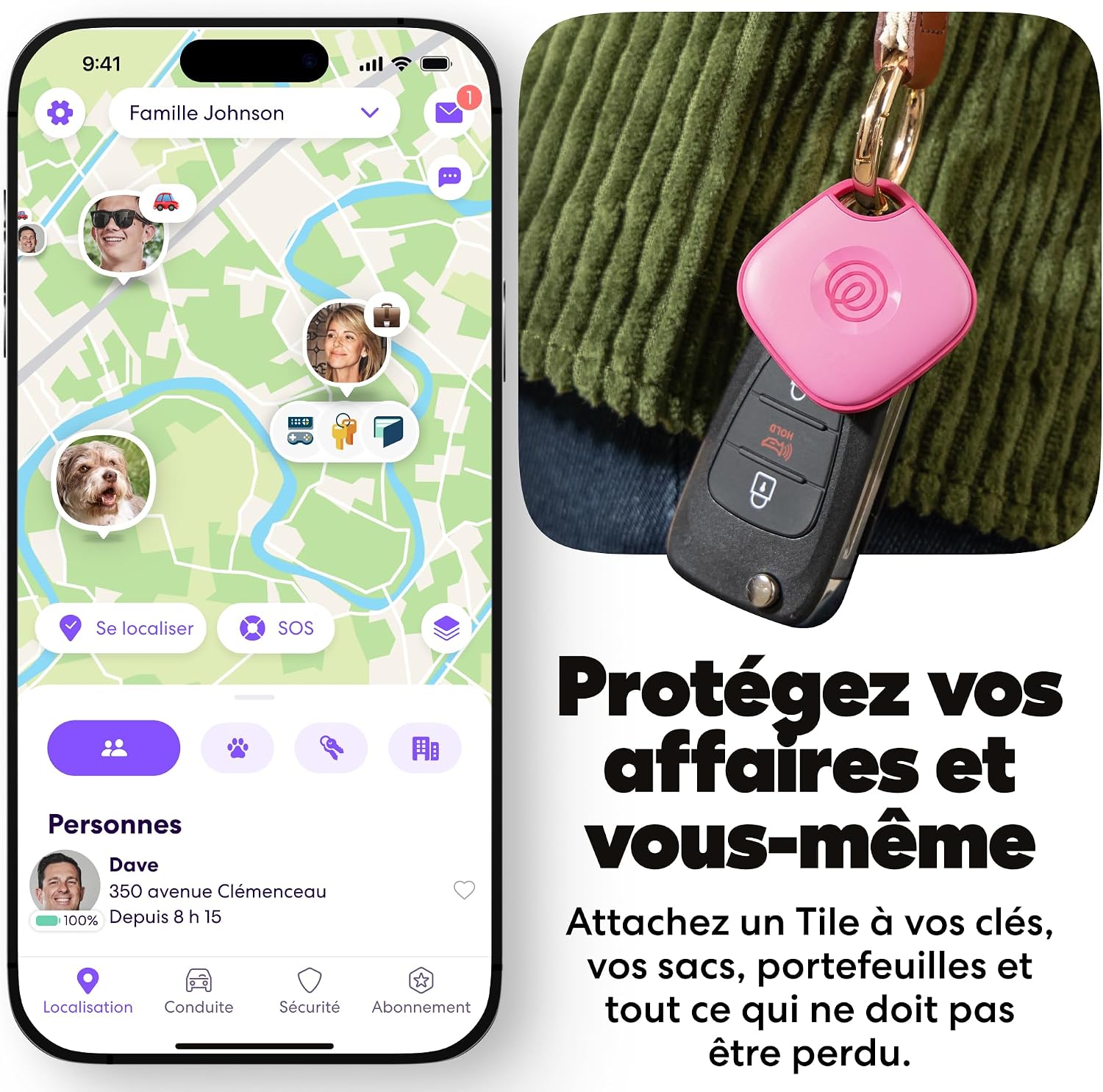 Thumbnail 1 de Life360 Tile - Tracker Bluetooth 4-pack : détecteur de clés et localisateur d’objets