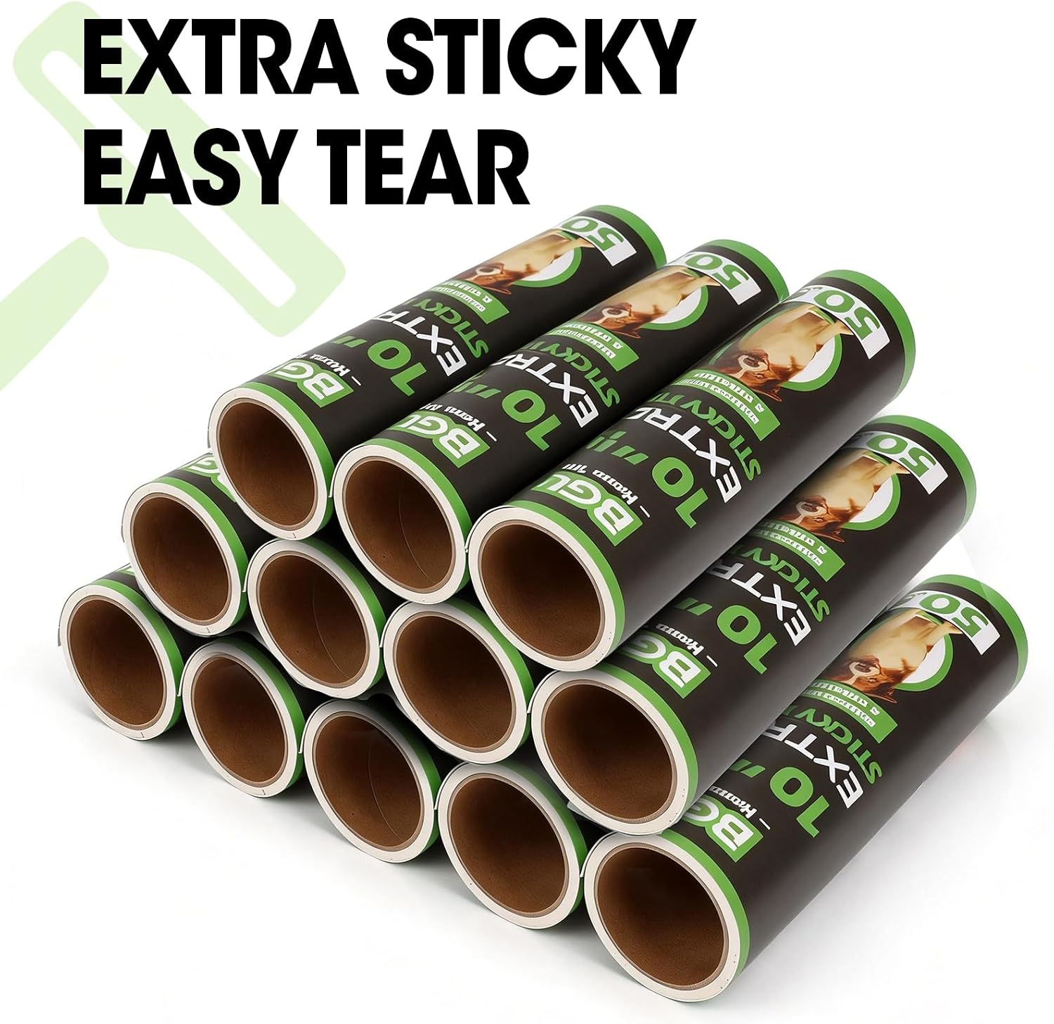 Thumbnail 4 de BGUP 10 Inch Lint Roller Refills (12 Rolls, 600 Sheets) – Extra Sticky Large Lint Roller for Pet Hair, Furniture, Clothes