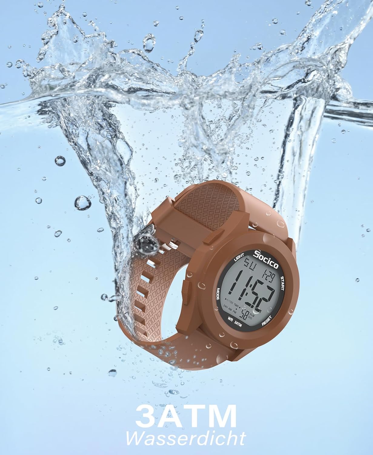 Thumbnail 6 de SOCICO Herren Digitaluhr Großes Display