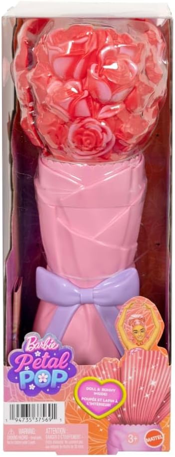 Thumbnail 5 de Barbie Petal Pop Duftende Puppe im Rosenkleid mit Zubehör – Überraschung im Blumenstrauß (JMF59)