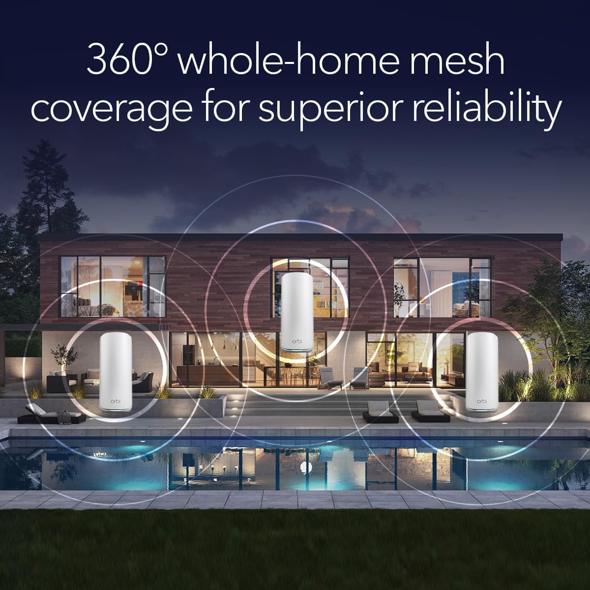 Detalle 2 de NETGEAR Orbi 870 Series (RBE872): WiFi 7 Mesh System for Whole‑Home Coverage