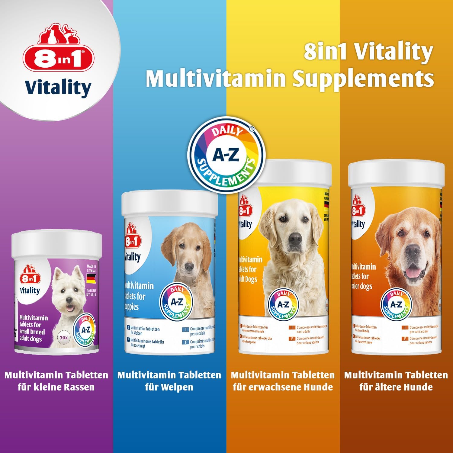 Thumbnail 6 de 8in1 Multivitamin Tabletten Senior – Nahrungsergänzung für ältere Hunde (70 Tablets)