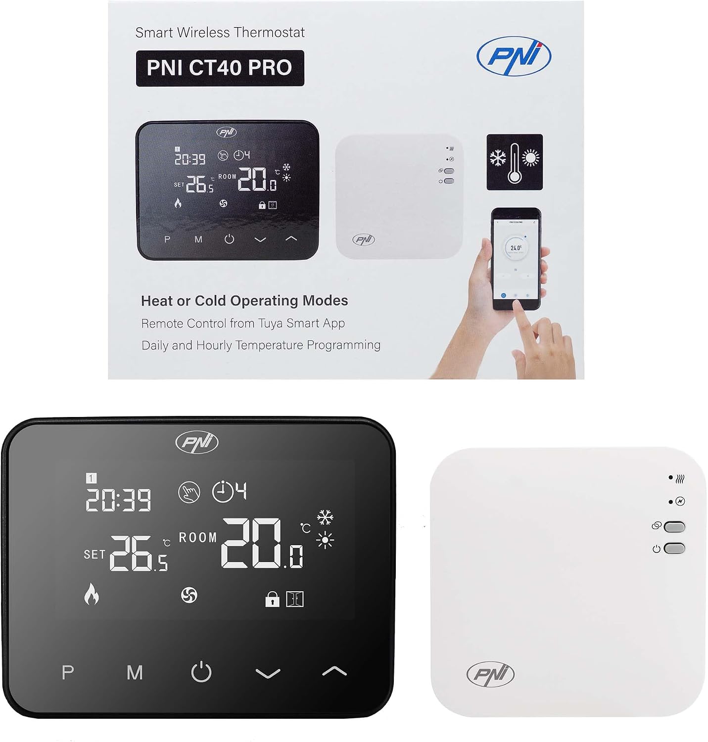 Detalle 2 de PNI CT40 PRO (PNI-CT40) – bezprzewodowy termostat Wi-Fi z Tuya Smart