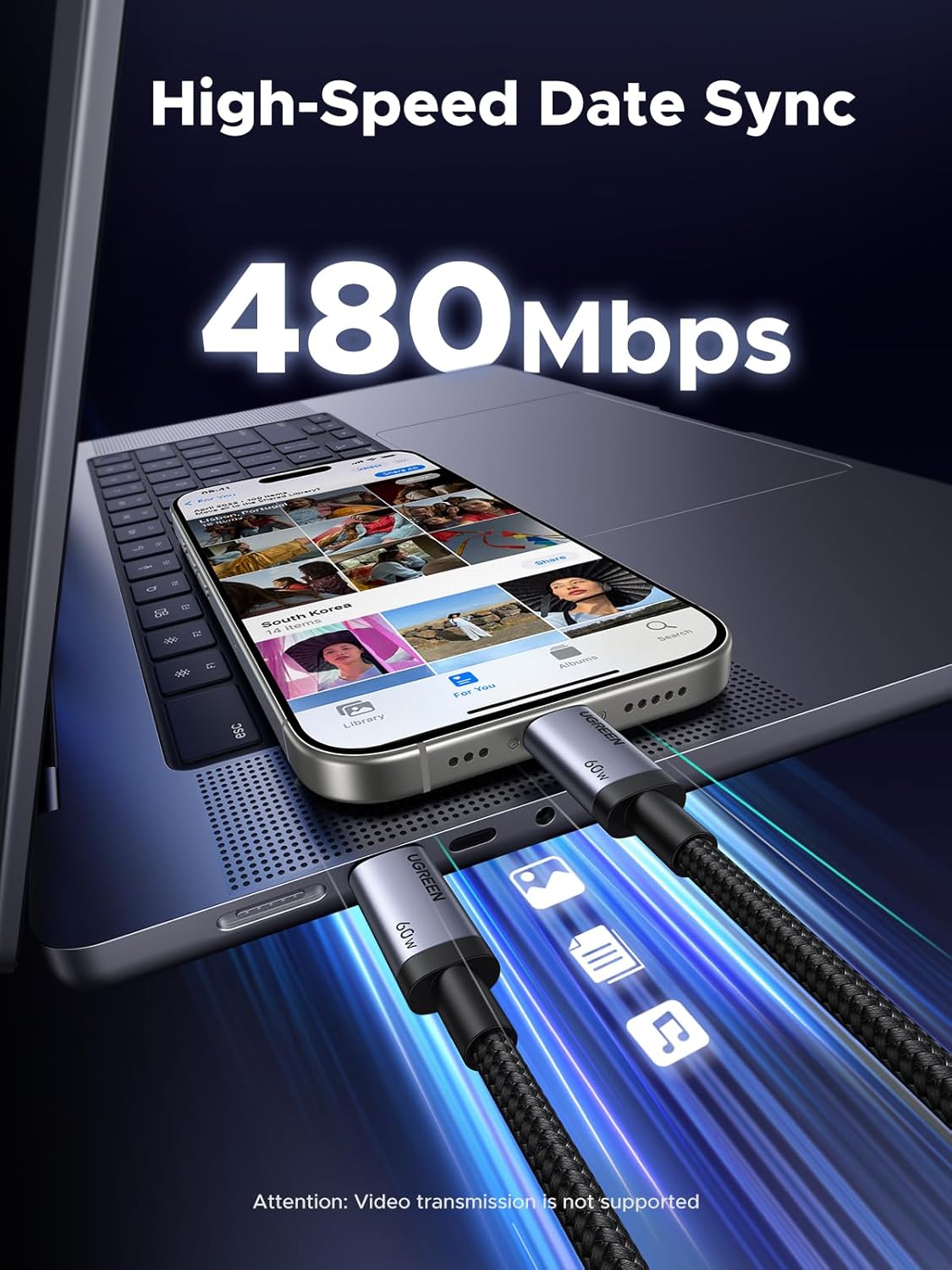 Thumbnail 5 de UGREEN USB C to USB C Cable 3m 60W