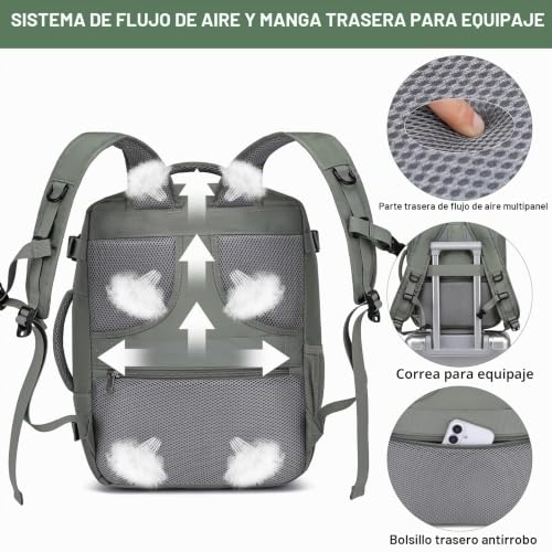 Thumbnail 5 de Mochila de cabina WENIG 40x30x20 cm (20 L) con puerto USB y compartimento para portátil de 14”