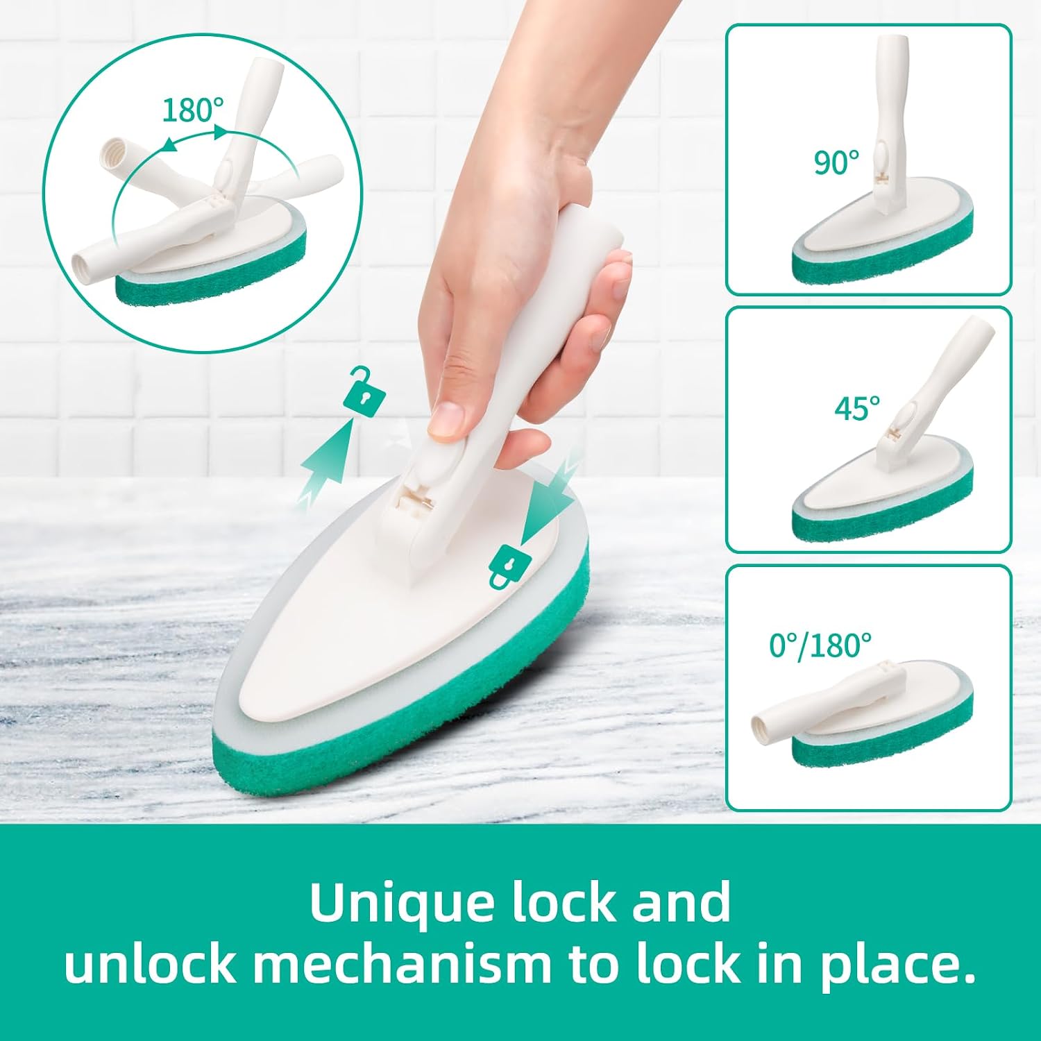 Detalle 2 de Qaestfy 4-in-1 Shower Scrubber for Tub and Tile