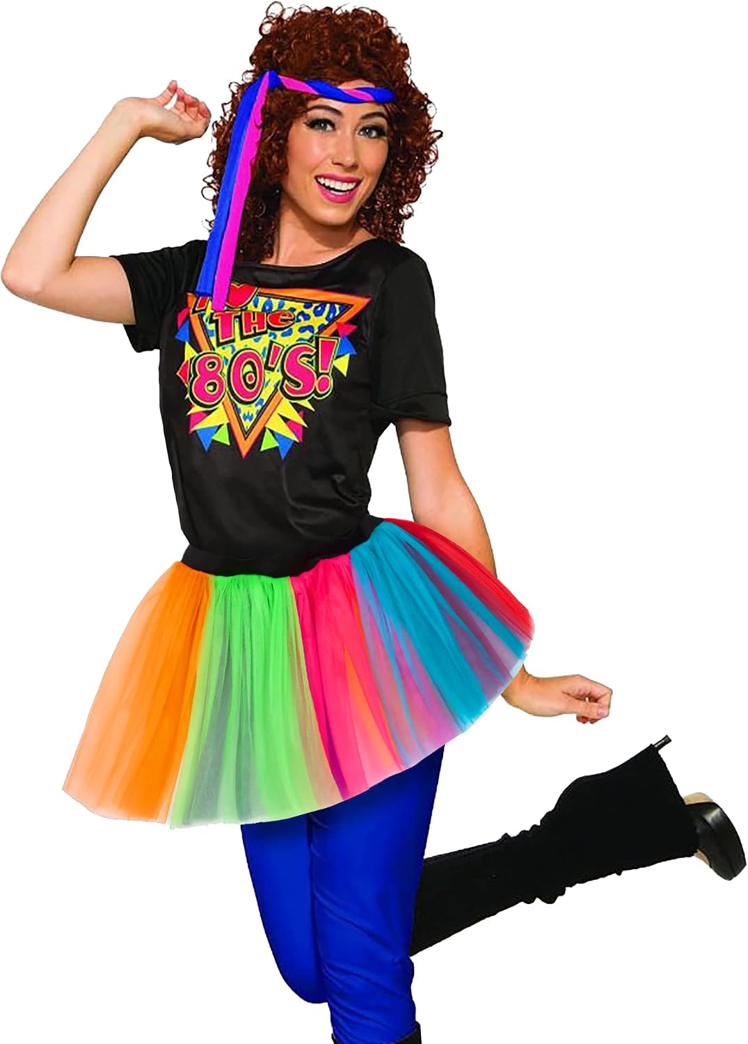 Detalle 2 de REDSTAR Fancy Dress Neon Tutu Set with Fishnet Gloves ðŸŽ