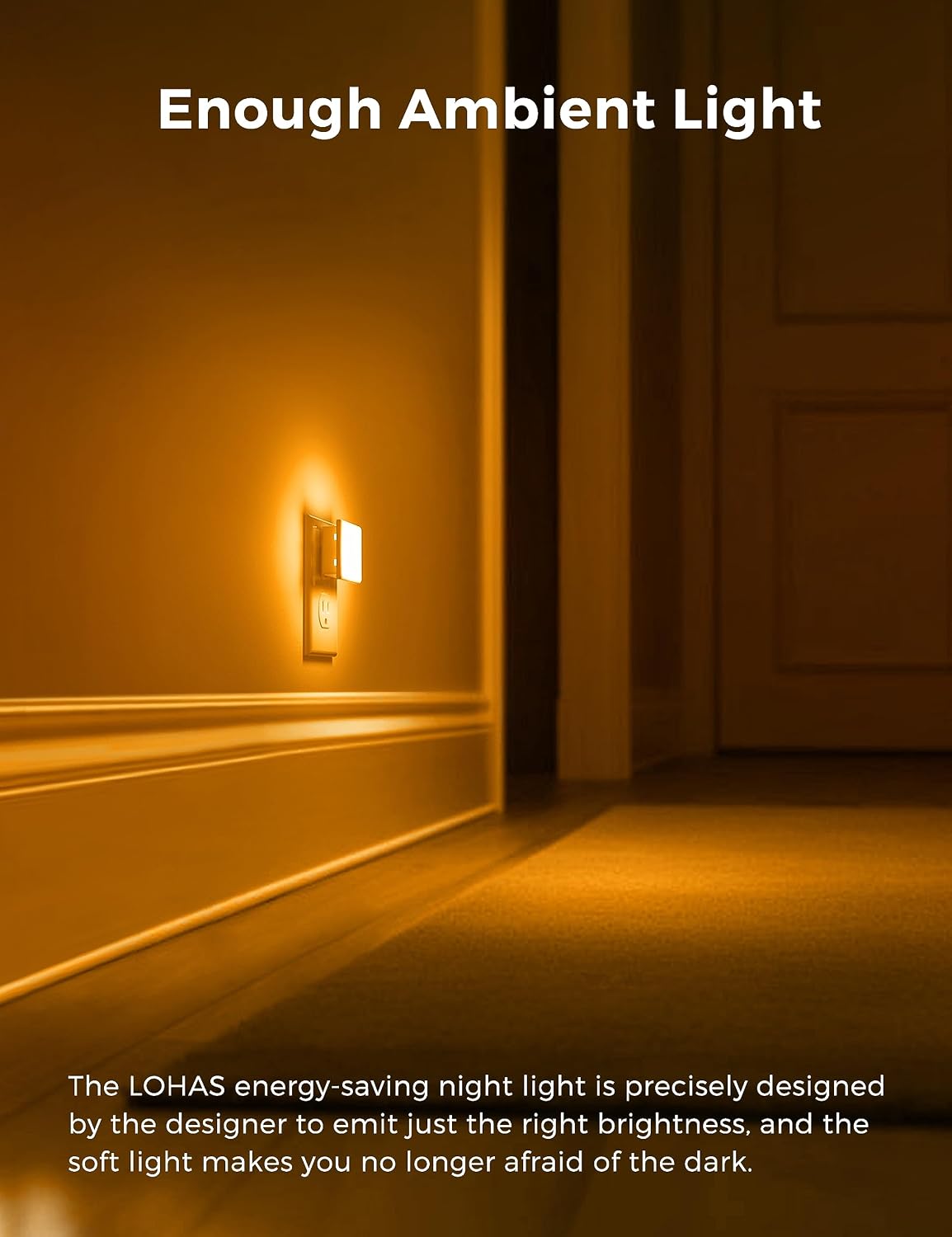 Detalle 2 de L LOHAS LED GY-005-07-6 Plug-In Amber Night Lights, Dusk-to-Dawn Sensor, 6-Pack