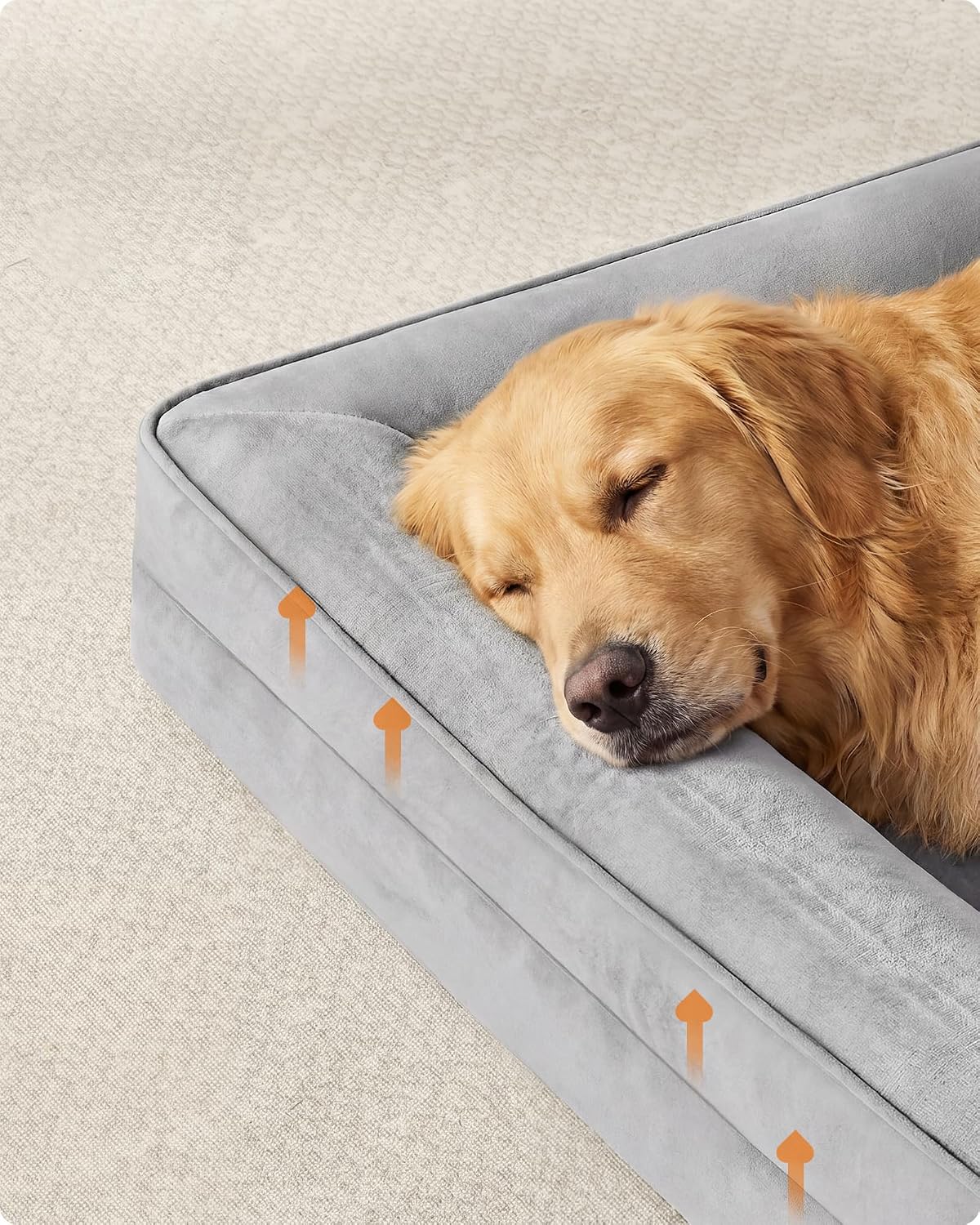 Detalle de Feandrea BLOMFY PGW324GD01 – ortopedyczne legowisko XXL 112 × 81 × 17 cm