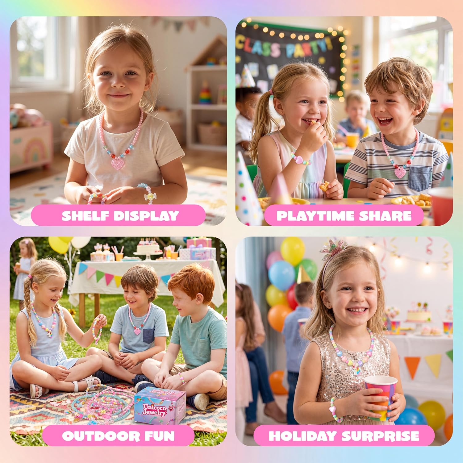 Detalle 1 de JOYIN Kids Unicorn Jewelry Set, 10-Piece