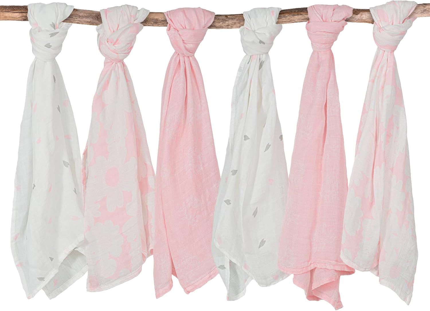 Thumbnail 2 de GLLQUEN BABY Muslin Squares (6 pack) 70cm x 70cm Cotton & Bamboo Viscose Burp Cloths for Newborns