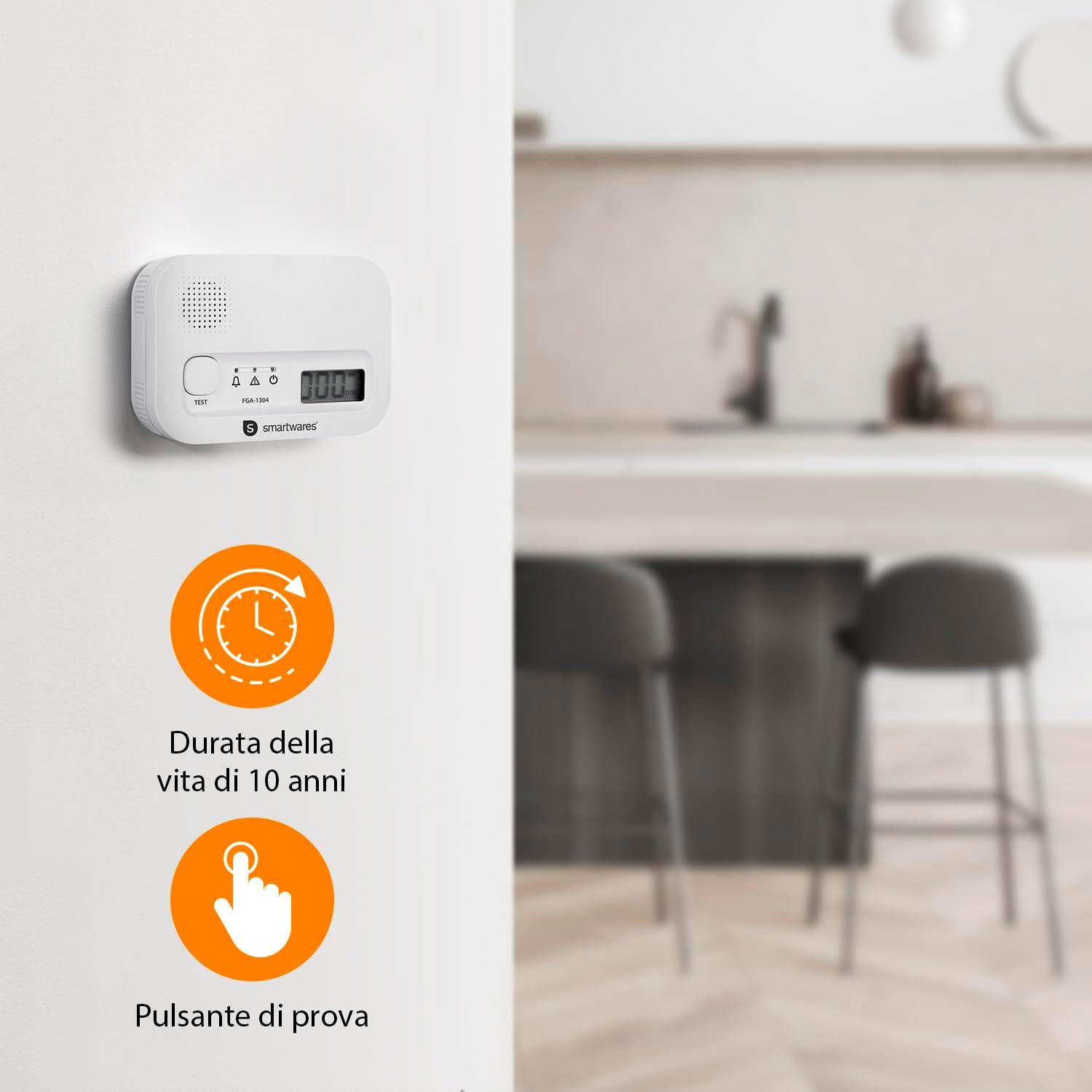 Thumbnail 4 de Smartwares Rilevatore di Fumo e CO inclusi — Kit wireless con prova e batterie sostituibili
