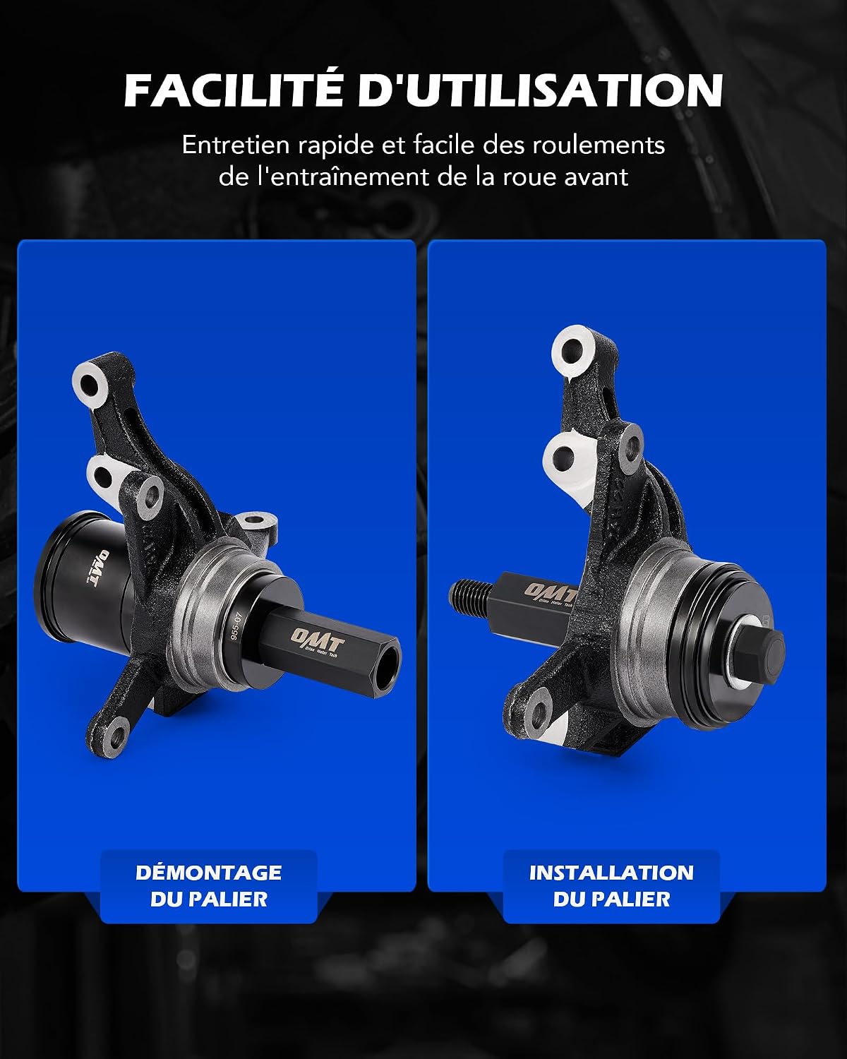 Thumbnail 6 de Kit Orion Motor Tech 24 pièces pour extracteurs de roulement de roue, avec mallette rouge