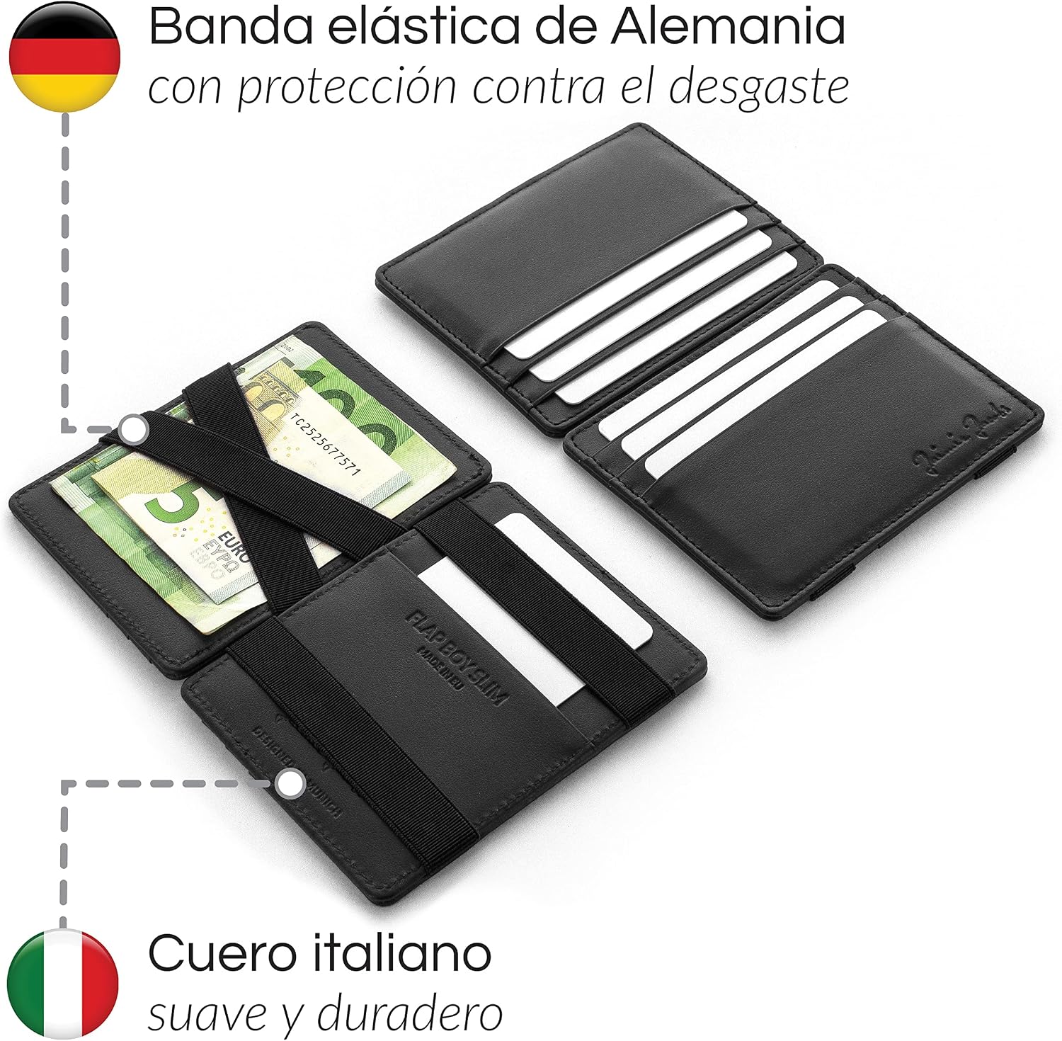 Detalle 1 de Jaimie Jacobs ® Cartera Mágica Slim con Bloqueo RFID