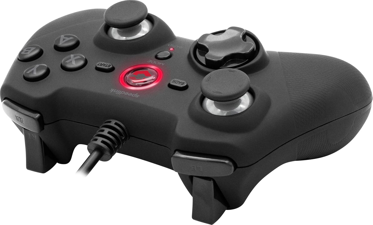 Thumbnail 2 de Speedlink RAIT kabelgebundenes Gamepad mit Vibration & Dauerfeuer (USB-A, für PC, PS3 & Switch) – schwarz