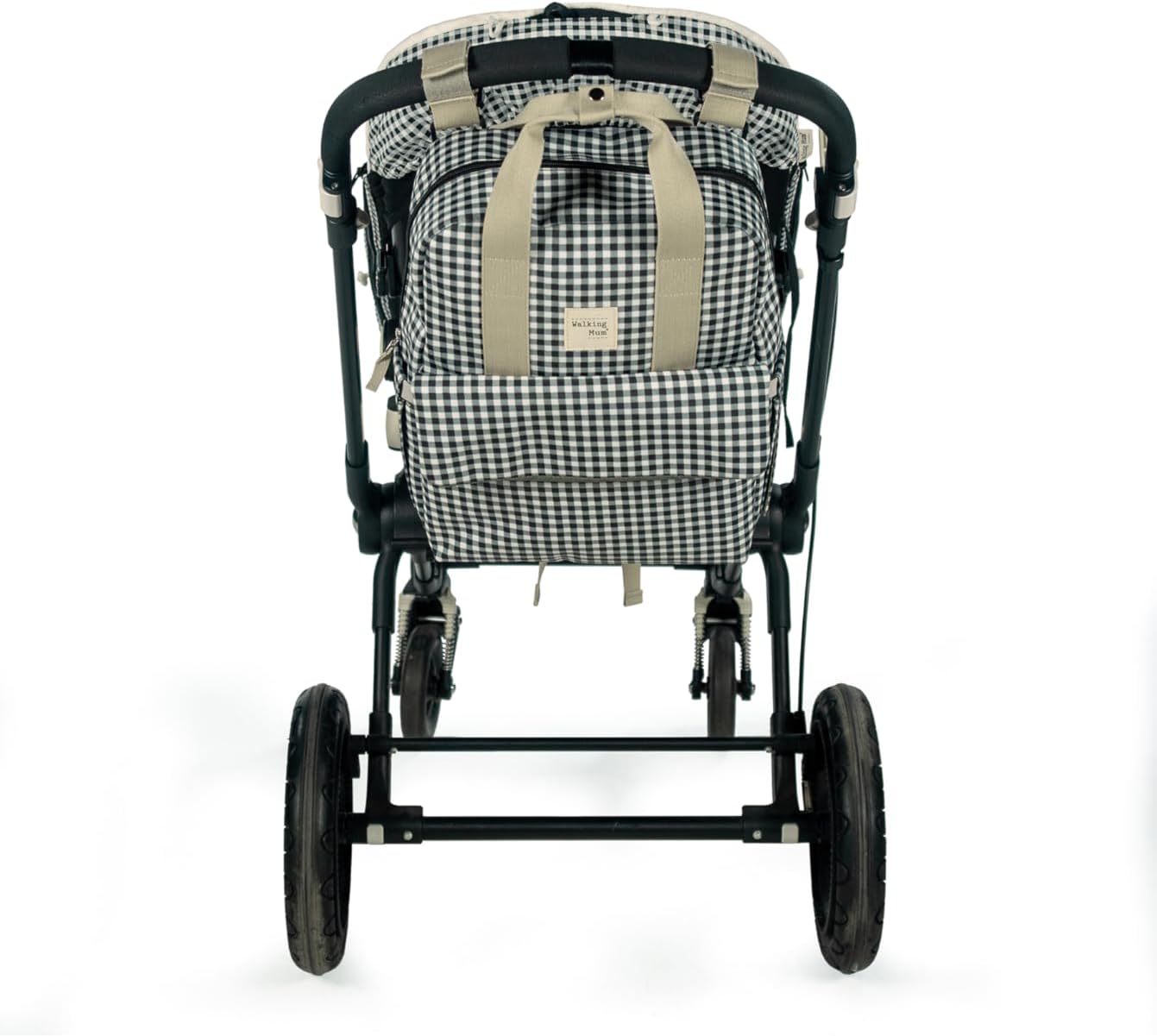 Detalle 1 de Walking Mum borsa zaino I Love Vichy 37 cm