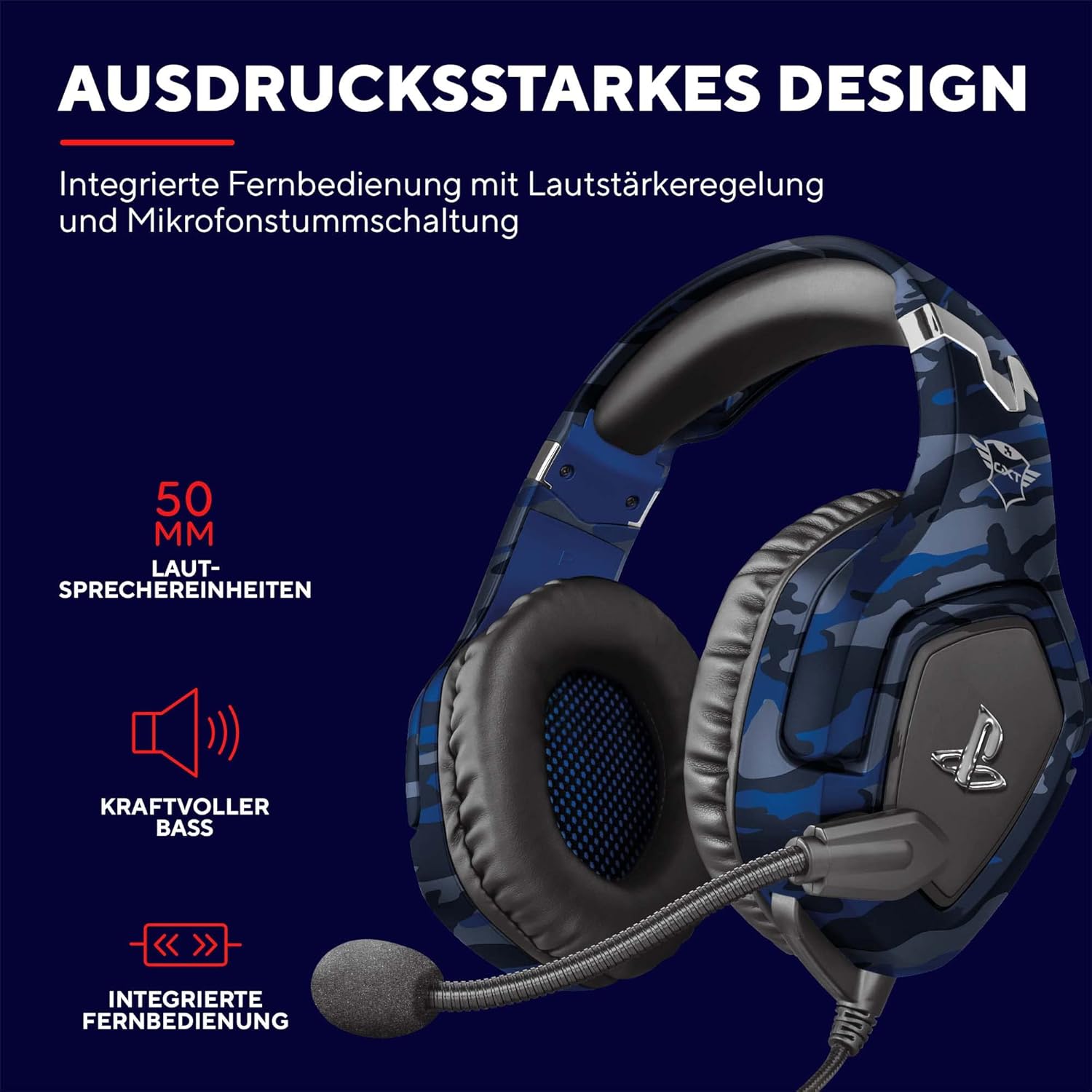 Detalle 2 de Trust GXT 488 Forze-B 50 mm Kopfhörer