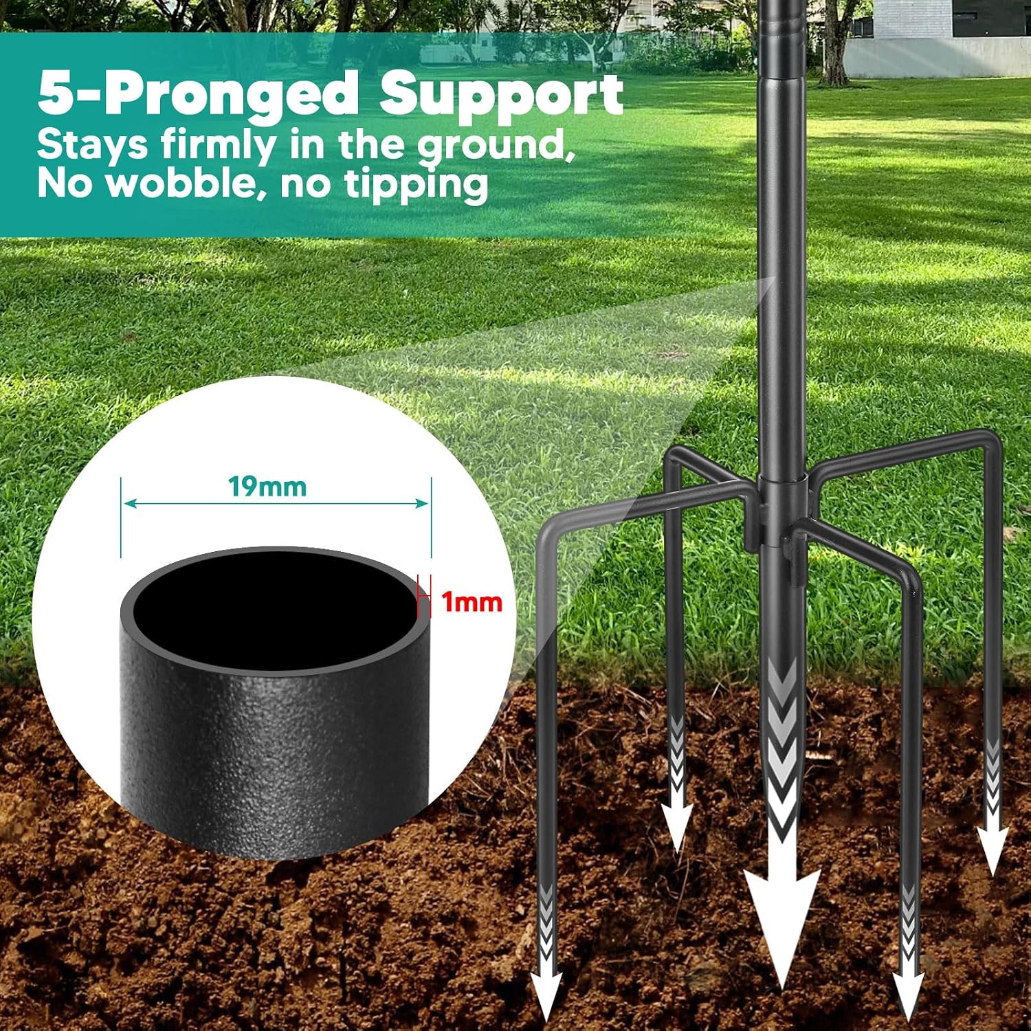 Detalle 2 de Bird Feeder Pole 223cm