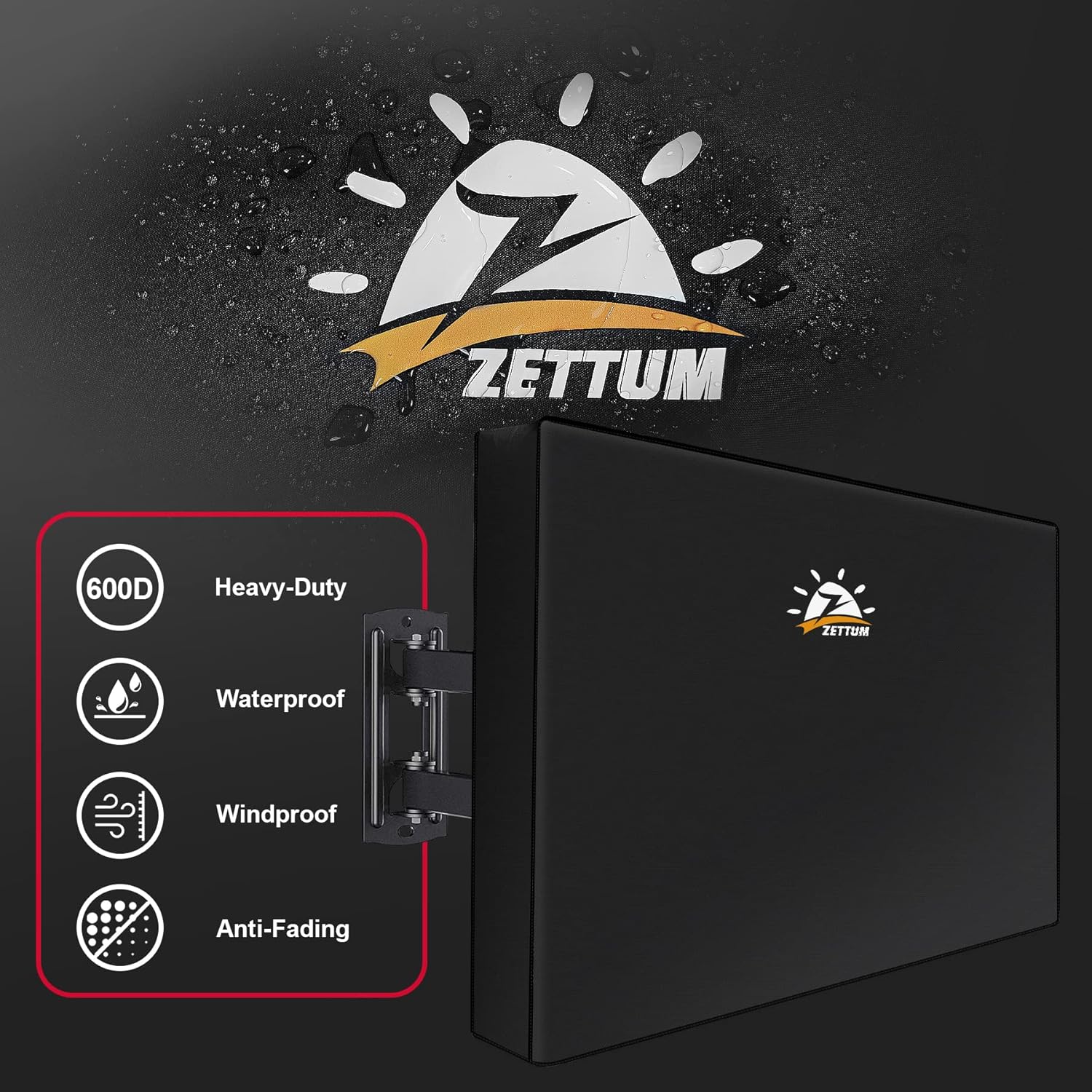 Thumbnail 3 de Zettum Outdoor TV Cover 50 Inch: Heavy-Duty, Weatherproof Protection for 48–50 Inch TVs