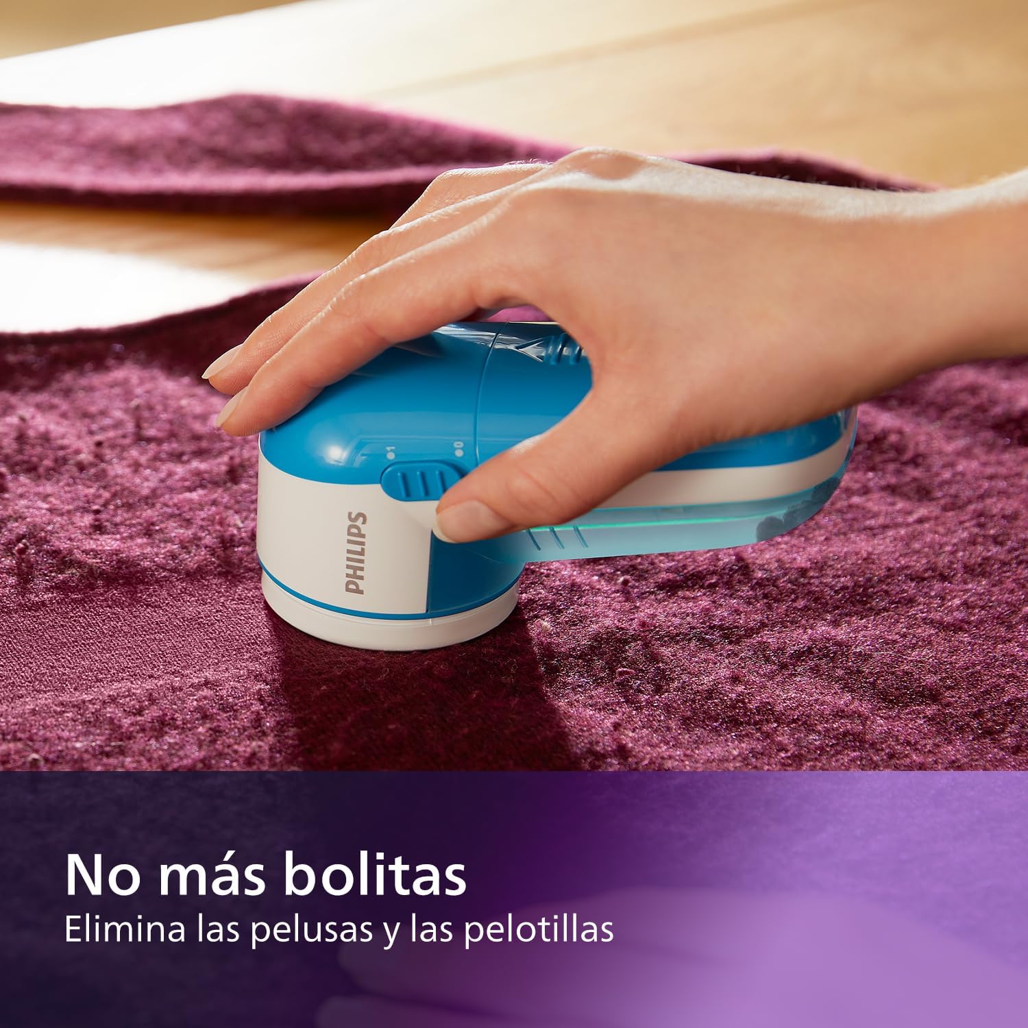 Detalle de Philips GC026/00 Quitapelusas 8.800 RPM, compacto y ligero