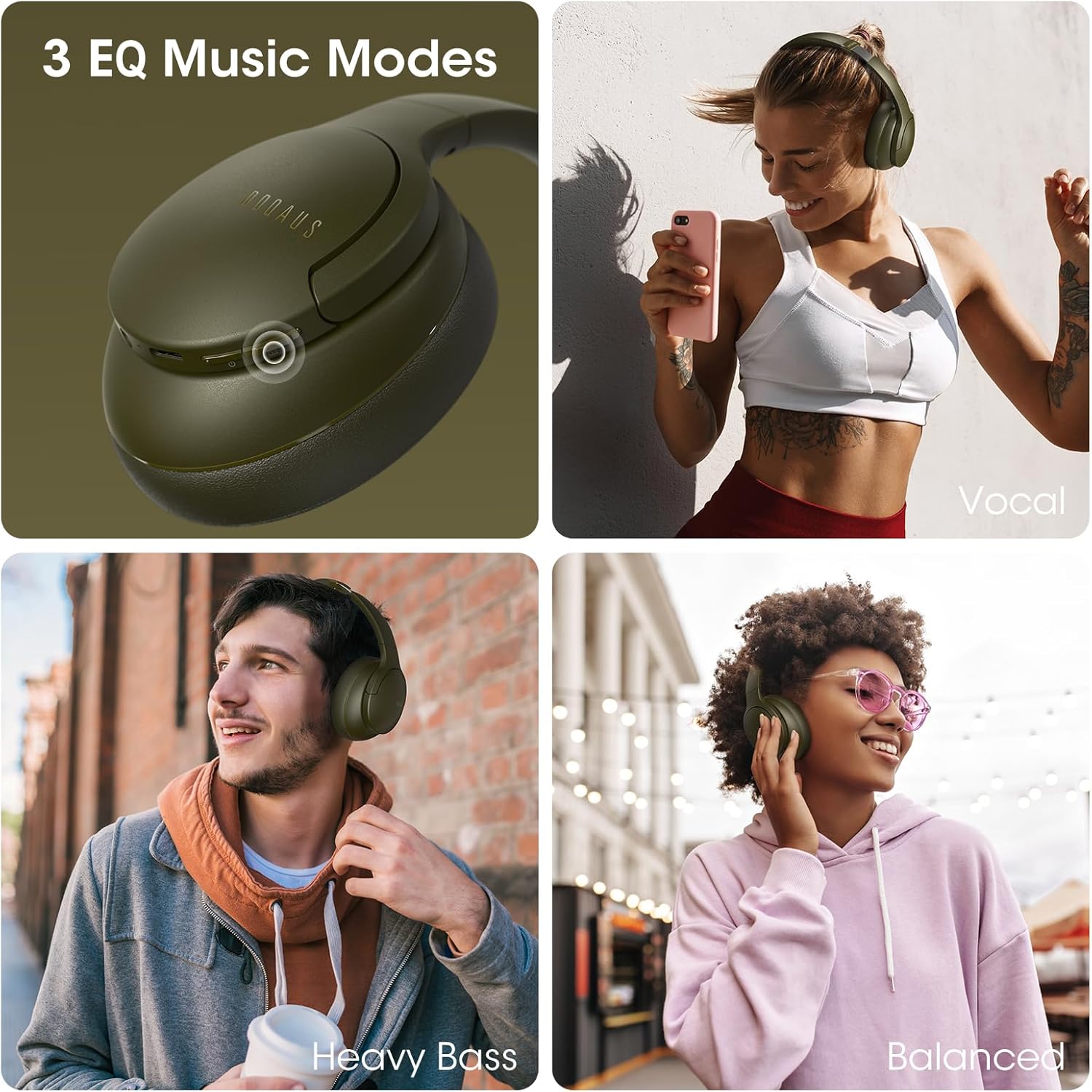 Thumbnail 4 de DOQAUS LIFE4 Bluetooth Headphones 90H playtime