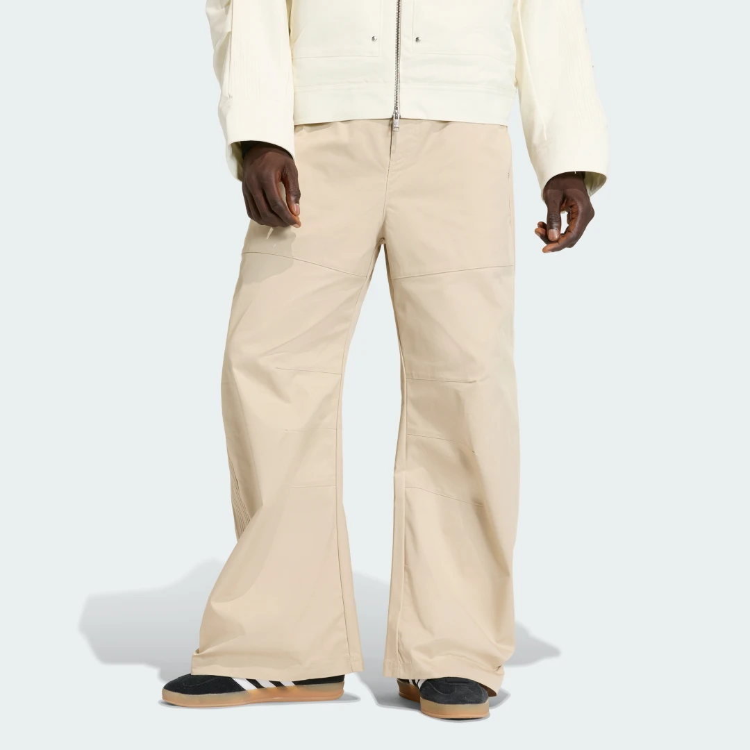 Detalle de Adidas Pantalón ancho Premium Essentials Beige