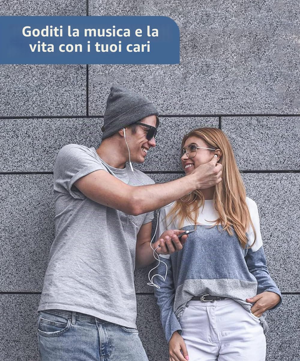 Thumbnail 6 de JYmusic Cuffie con Filo: Auricolari In-Ear con Microfono e Controllo a Cavo per Jack 3,5 mm