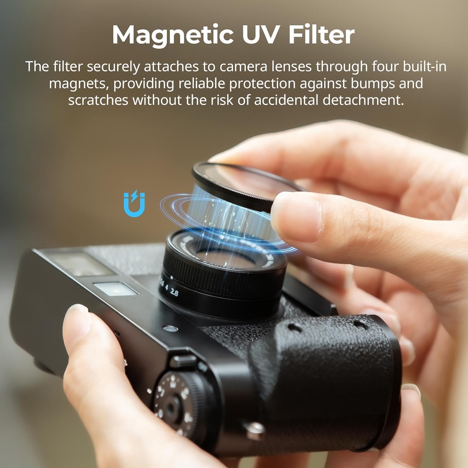 Thumbnail 1 de SMALLRIG Filtre UV Magnétique FUJIFILM X Half 5 mm cadre