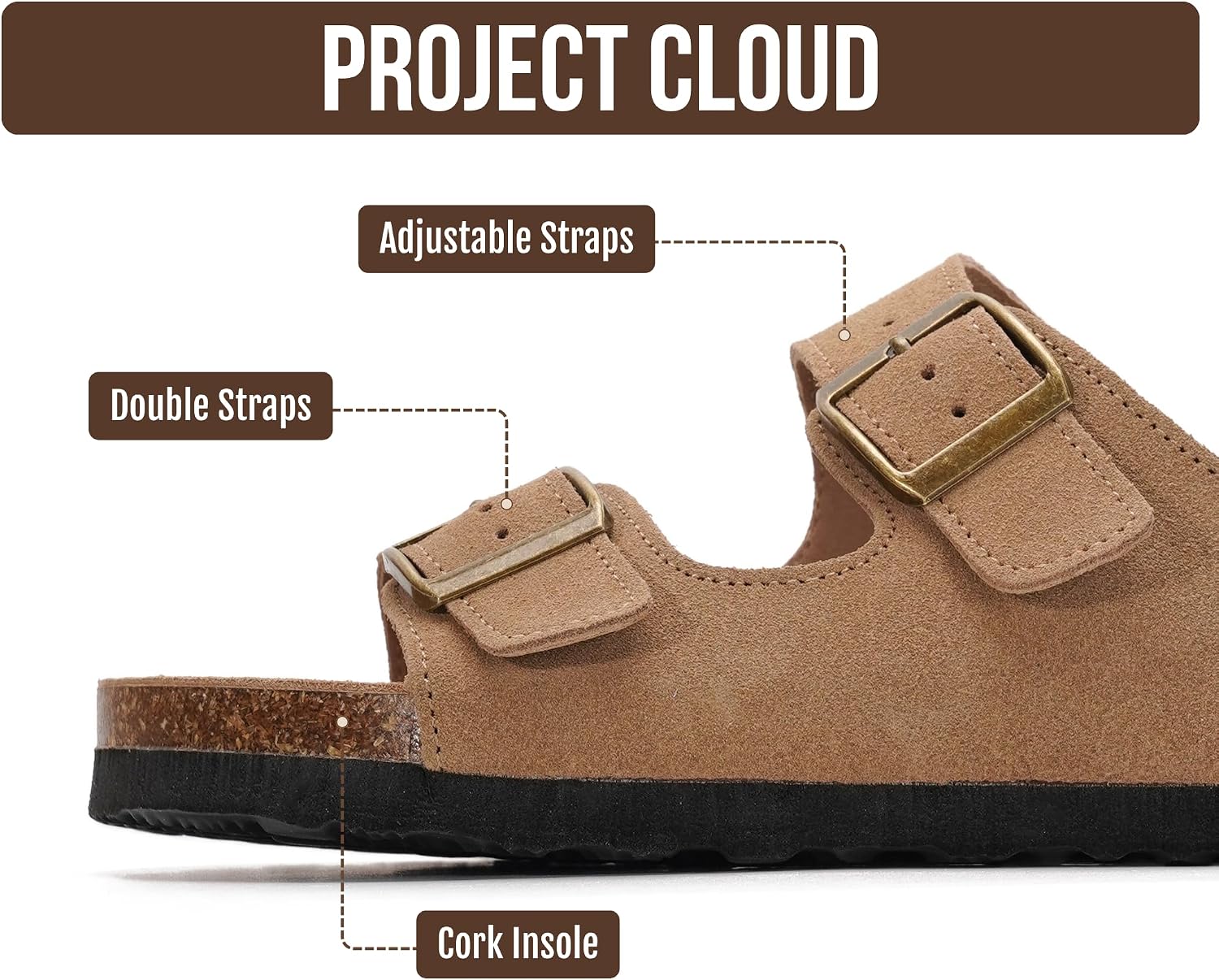 Detalle de Project Cloud Genuine Leather Women's Sandals 2026 👡