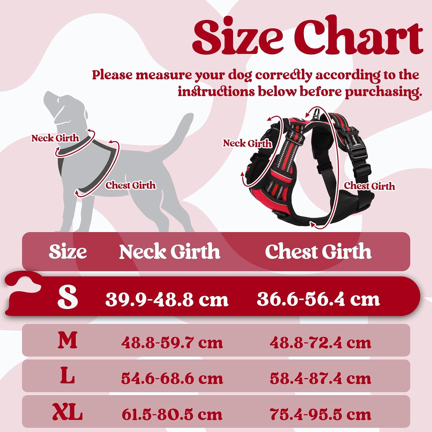 Detalle de rabbitgoo Dog Harness Red, Neck Release M