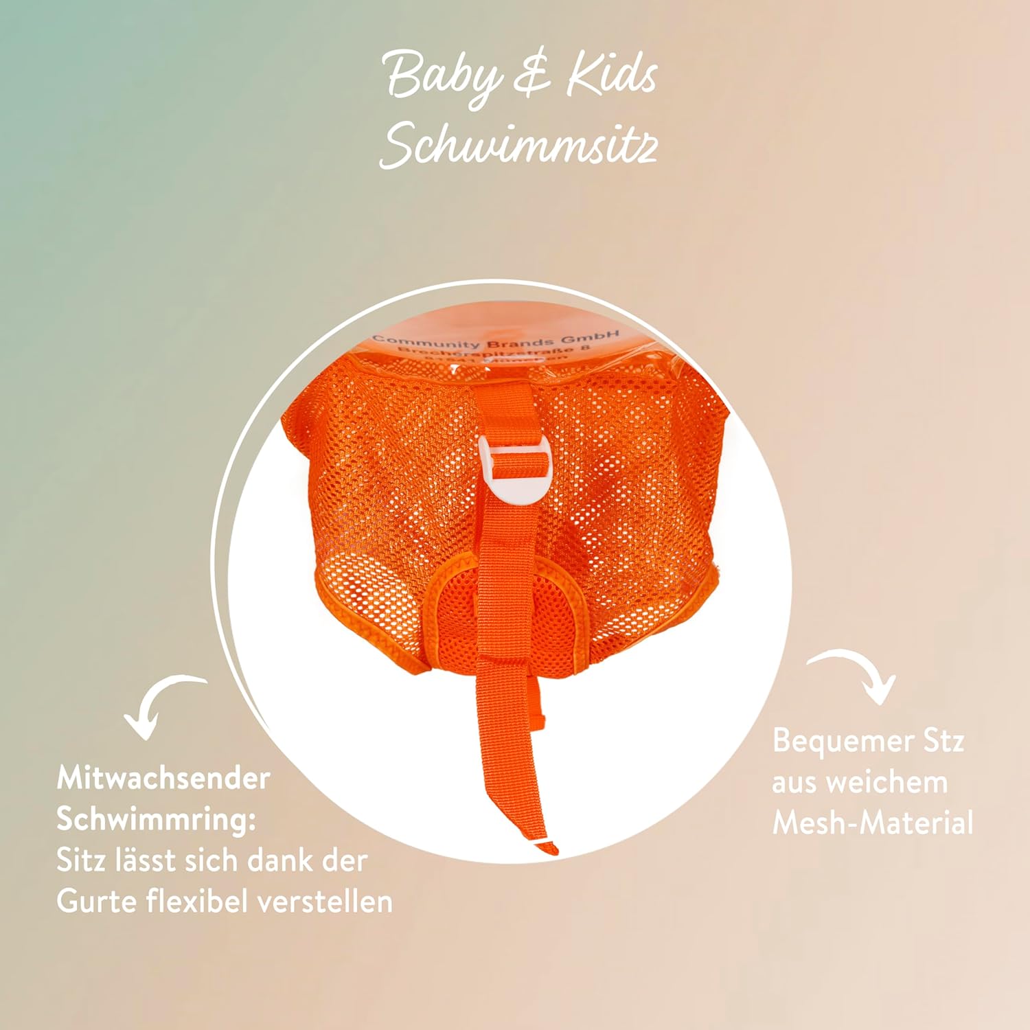 Detalle de MABYEN Bouée de natation pour bébé à partir de 6 mois avec siège réglable – sécurité TÜV et double chambre