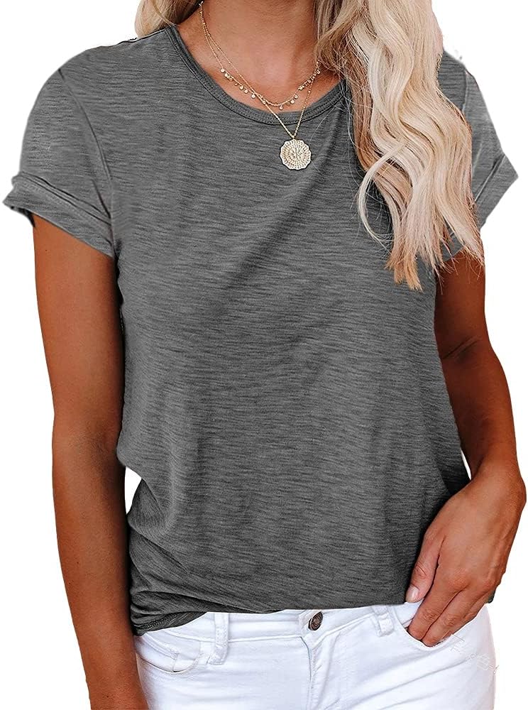 Thumbnail 4 de Cicy Bell Women’s Short Sleeve Crewneck Loose Casual T-Shirts (Basic Tees)