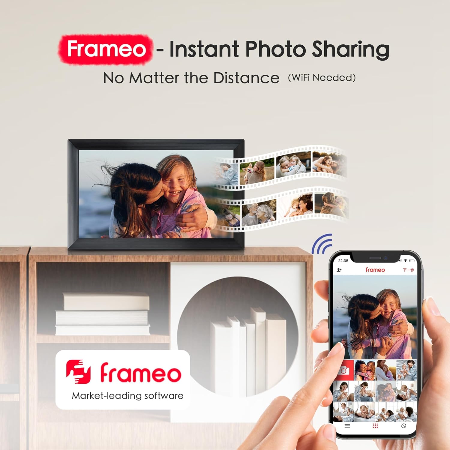 Detalle de Frameo 15.6" digital photo frame 32GB